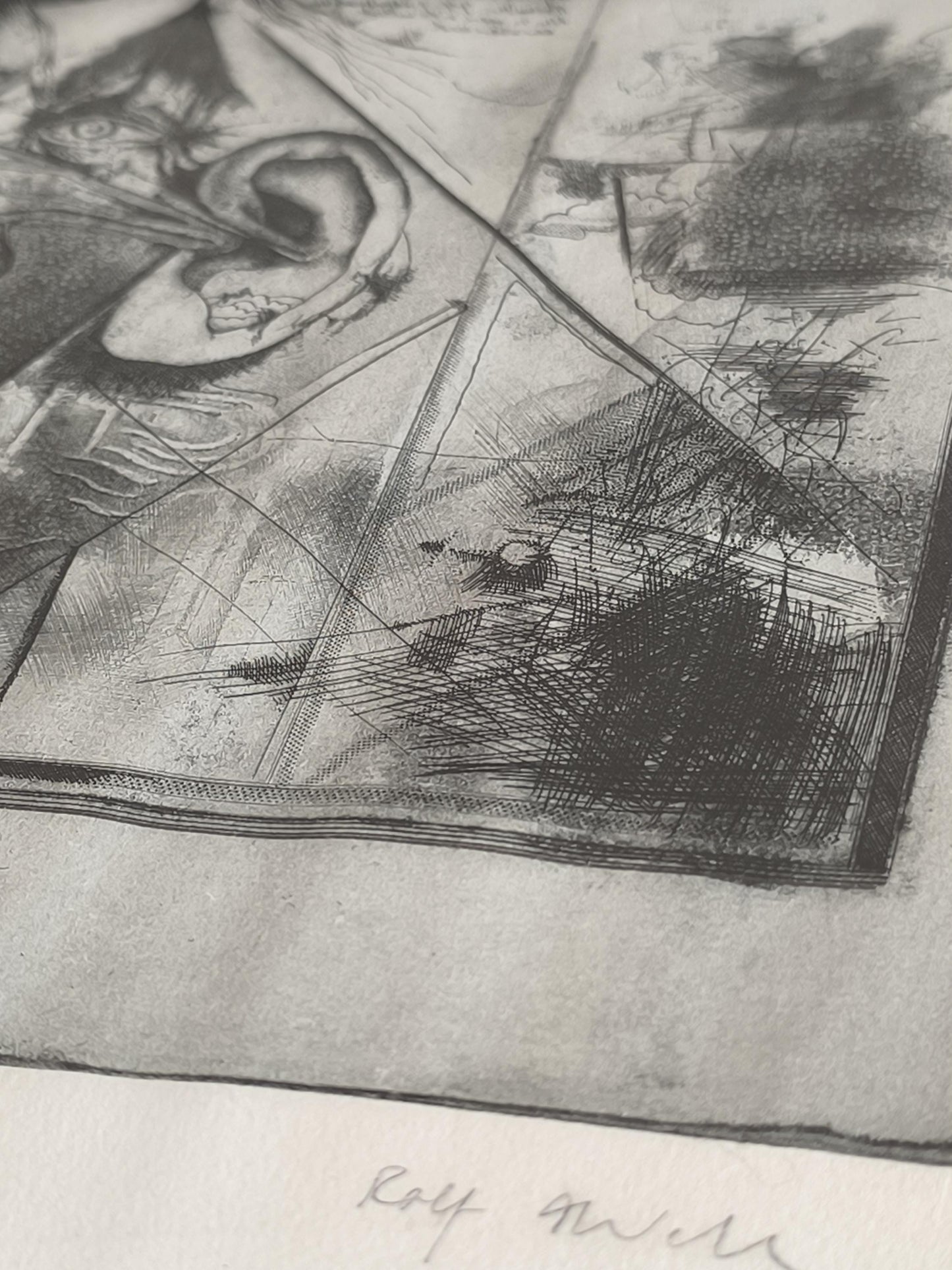 Rolf Nuhn "Ego-Masochist" Framed Artwork, Surrealist Psychological Style