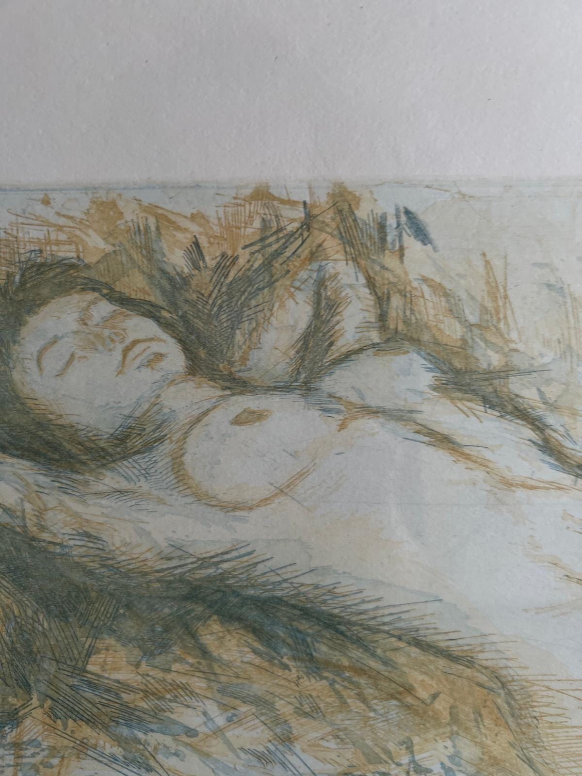 Hannes Möller Signed Nude Lithograph 24/99, Framed 1995