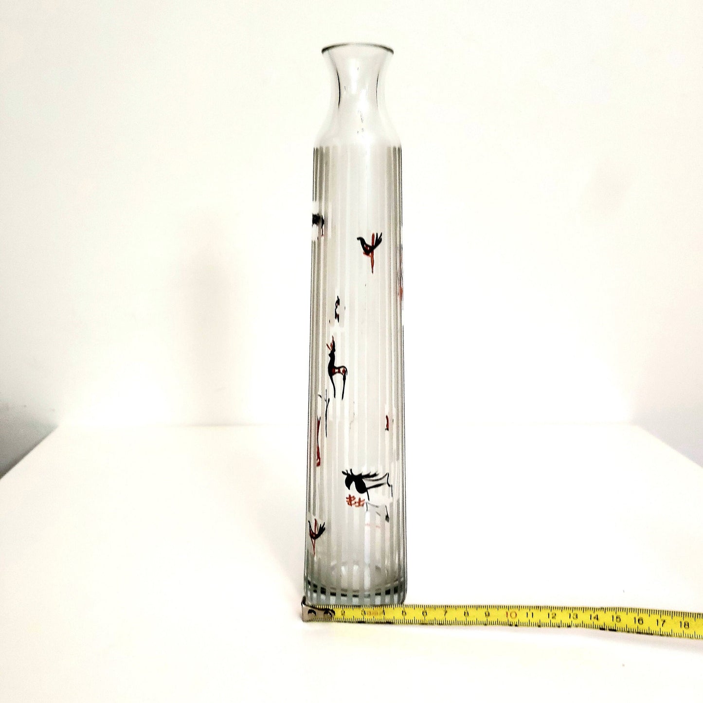 Patterned Glass Vase: Scandinavian Clear Vase