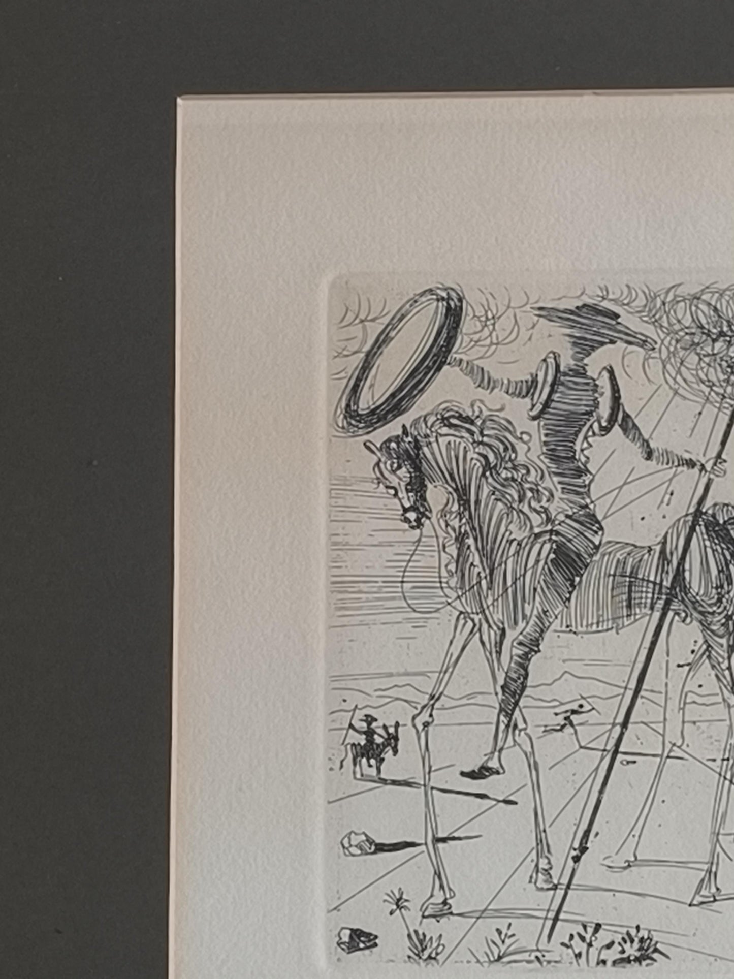 Salvador Dalí Signed Etching "Don Quixote" with Certificate, Templeton & Rawlings