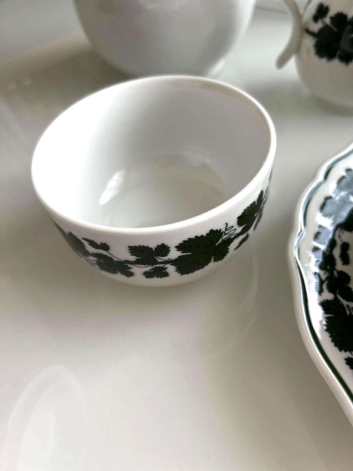 Meissen Porcelain Coffee Service Vine Leaves 21 Piece Set