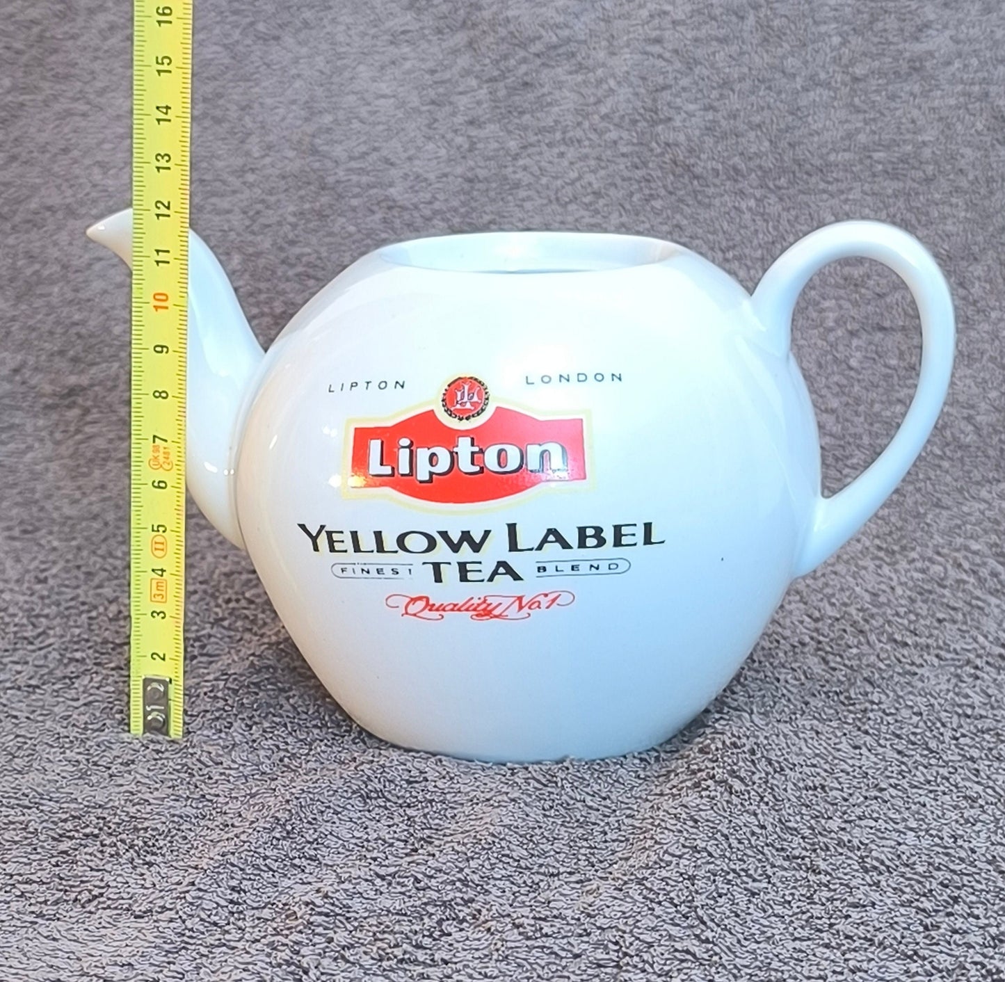 1990s Lipton Collectible Teapot, White Tea Pot, Vintage Ceramic