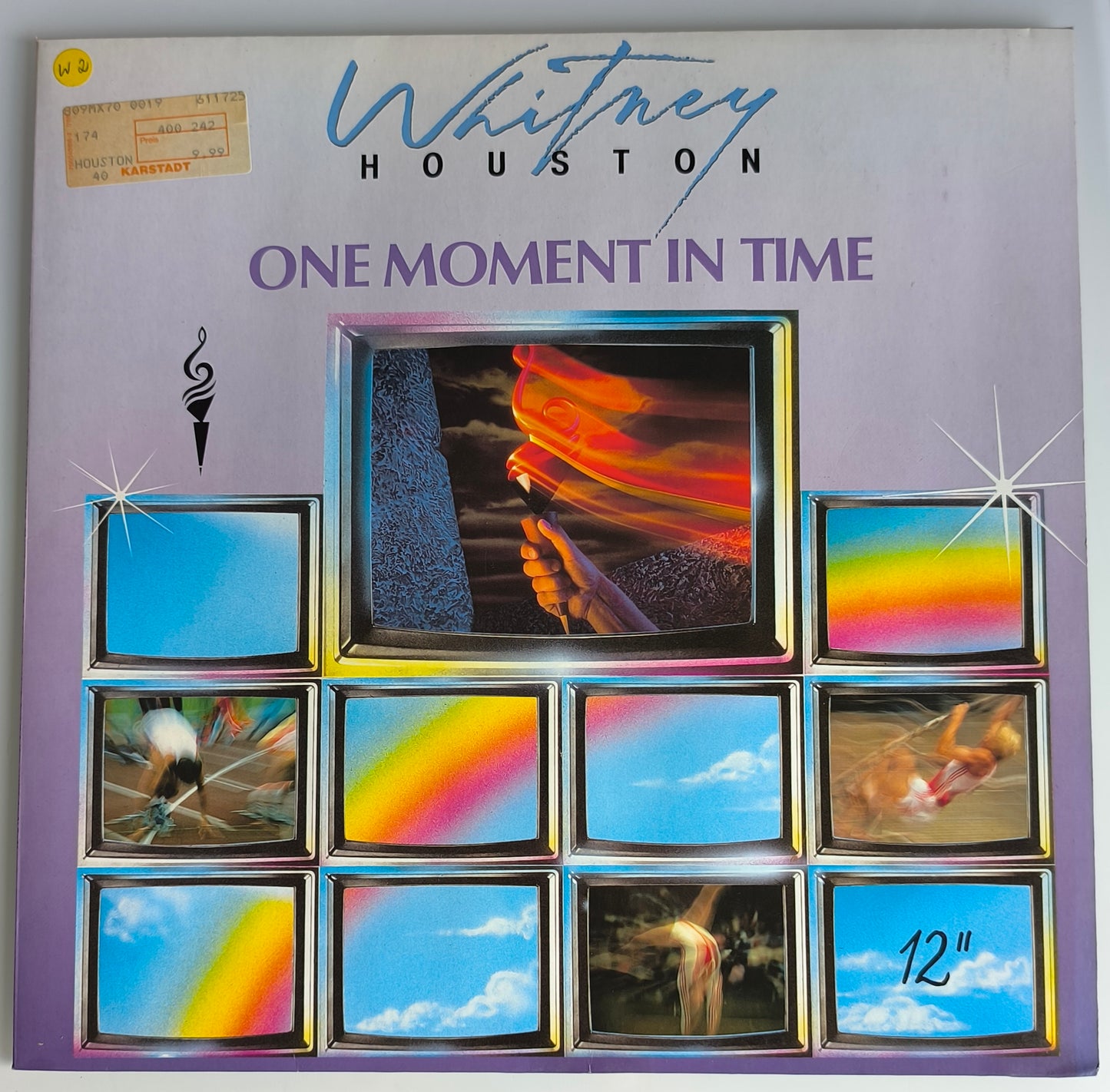 Whitney Houston One Moment In Time 12 Inch Vinyl Single Arista 1988