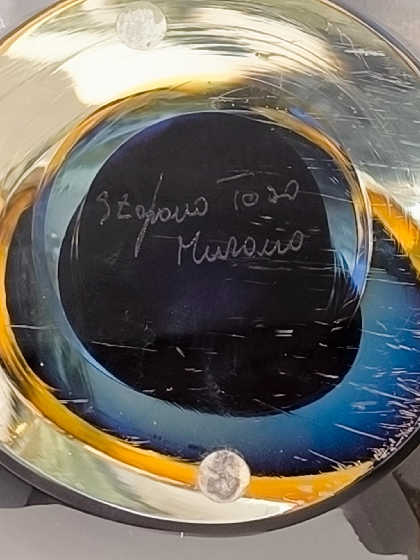 Murano Glass Elephant Sculpture, Stefano Toso Signed 1960s Italy