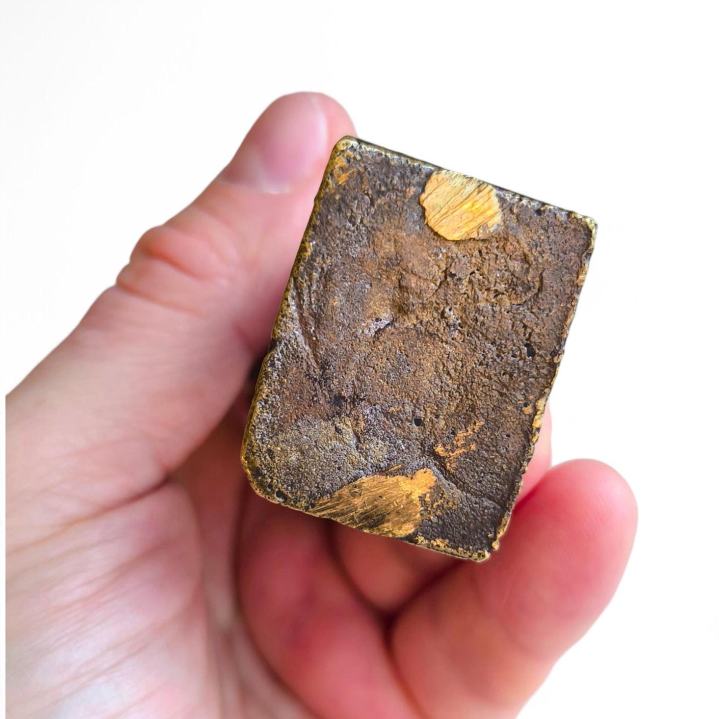 Vintage Bronze Erotic Kamasutra Couple Statue, Small Amulet, 1980s