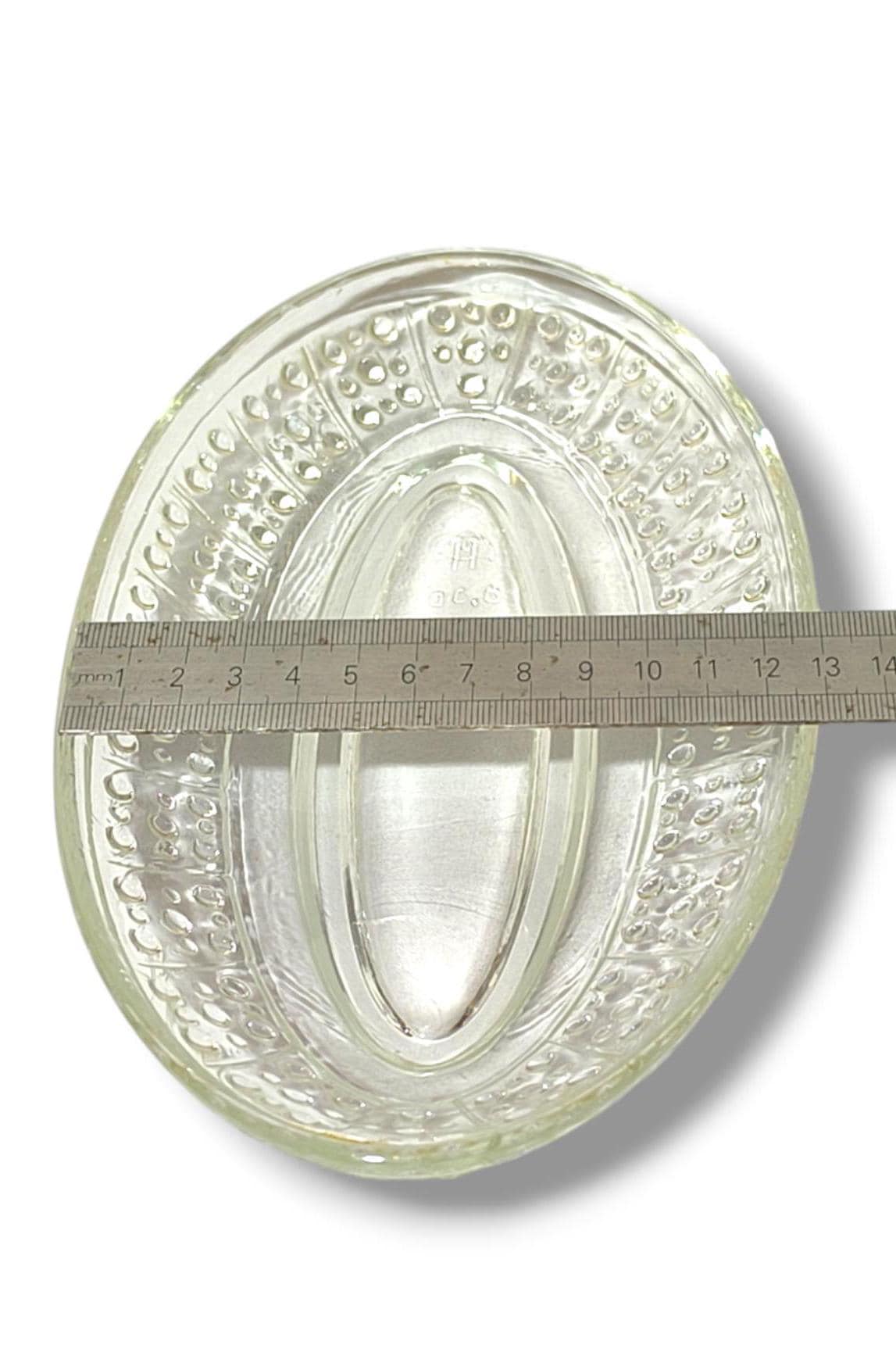 Clear Crystal Glass Serving Dish, 1970s, Salad Bowl or Herring Platter