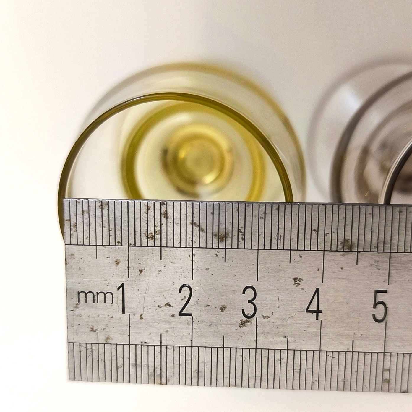 Set of 3 Colorful Shot Glasses (Yellow and Purple), Rare Collectible Lithuanian Shot Cups