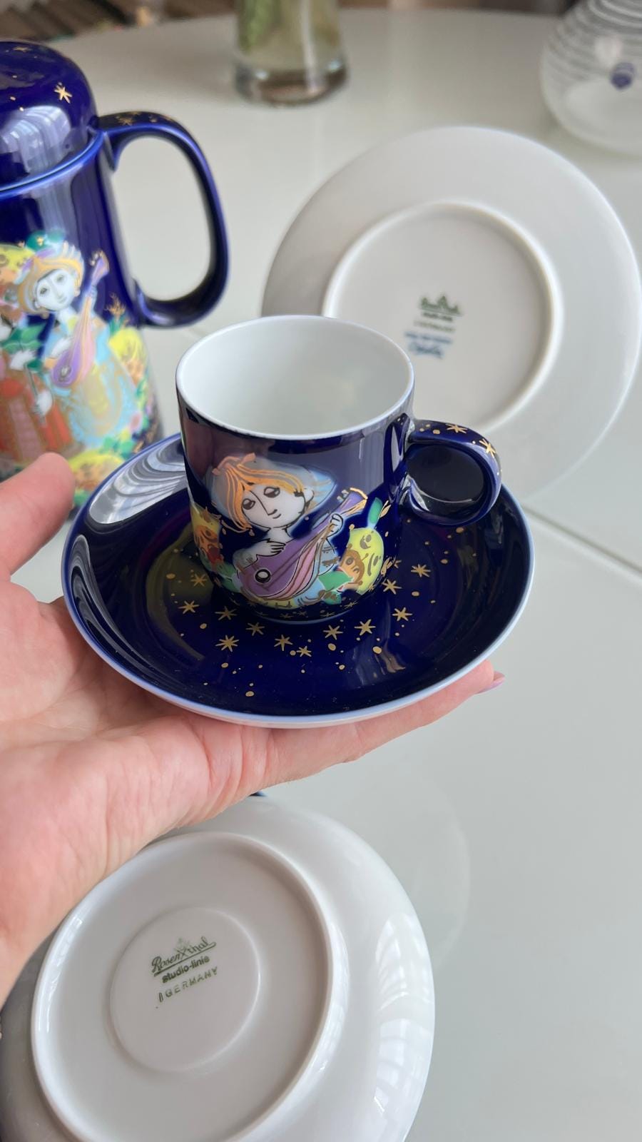 Björn Wiinblad Rosenthal Porcelain Coffee Set 1001 Nights 1970s