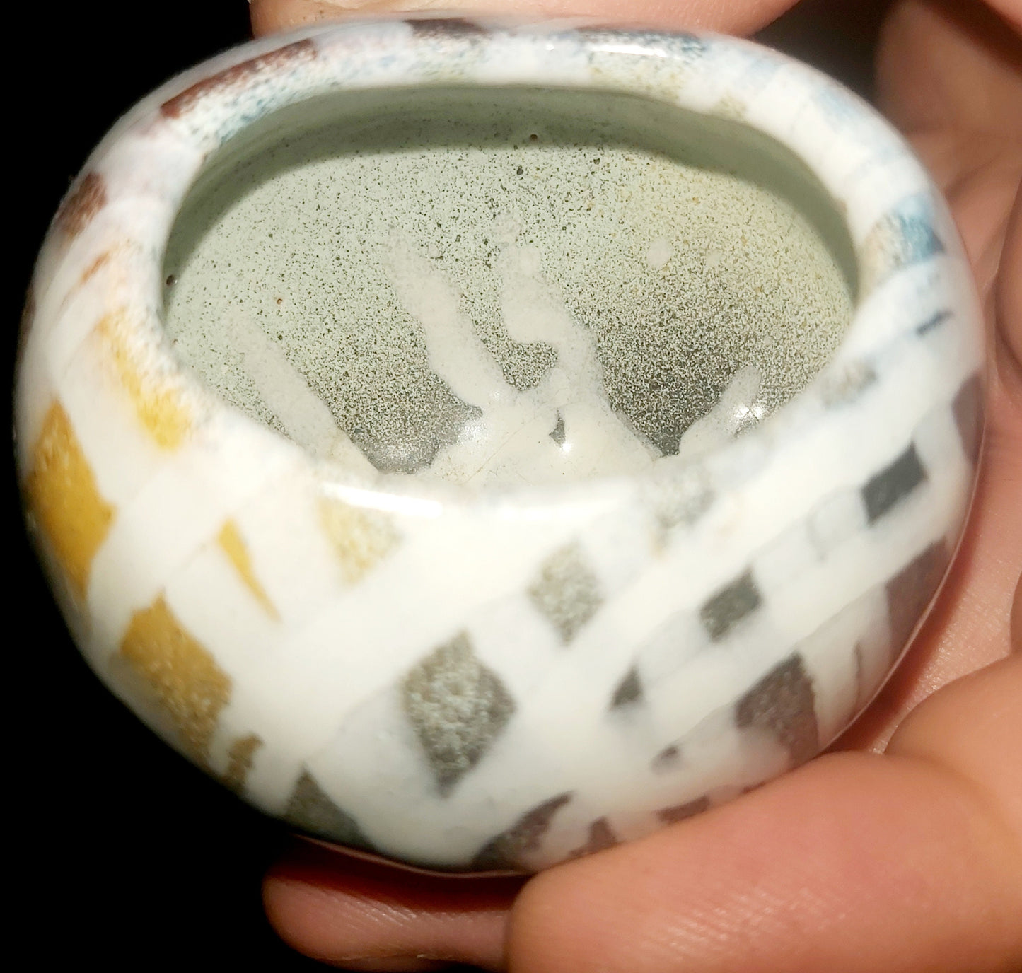 Handmade Ceramic Bud Vase: Multicolored Glazed Clay Decor