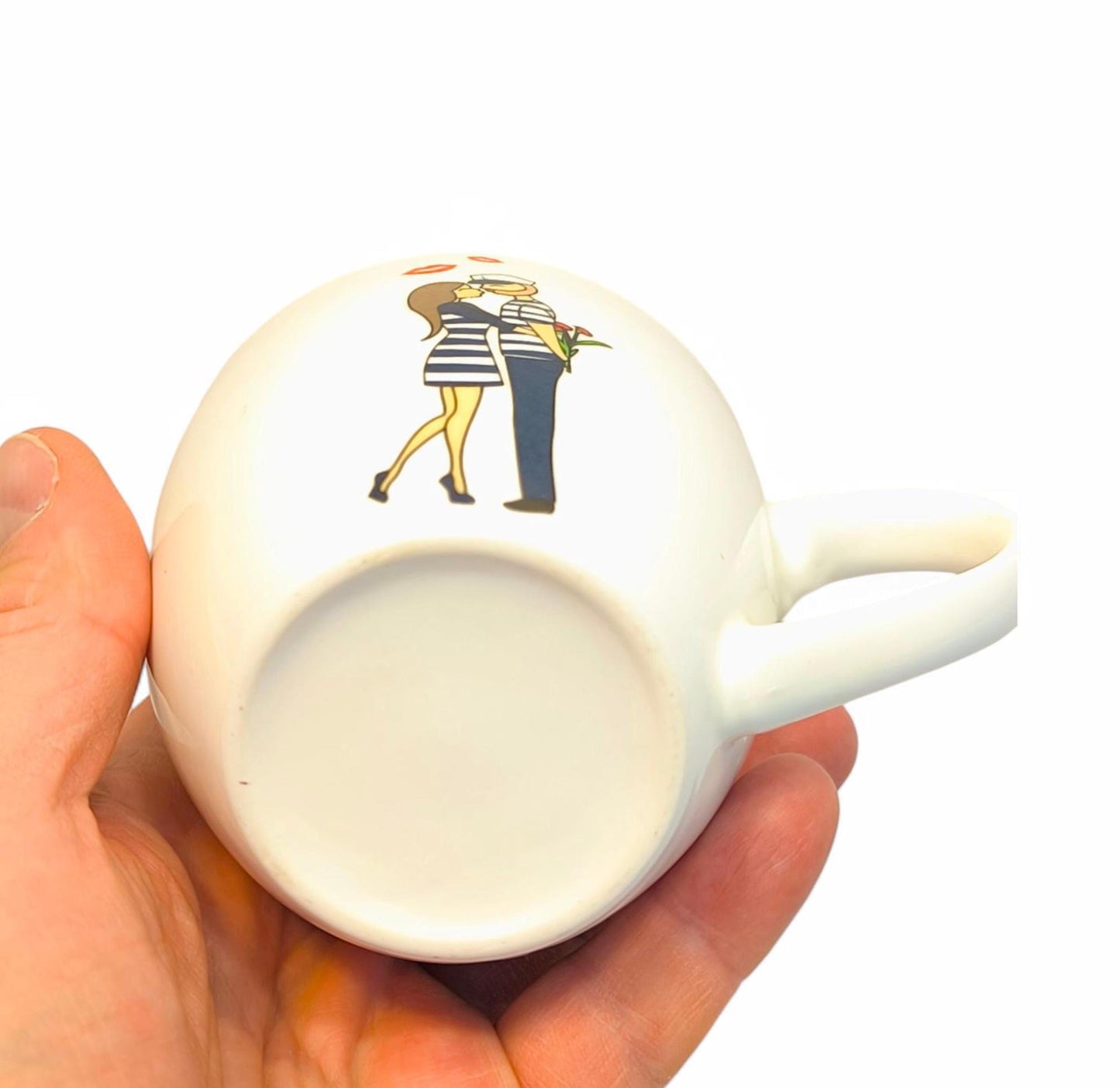 Set of Two Croatian Porcelain Cups with Captain’s Love Adventures, 2000s