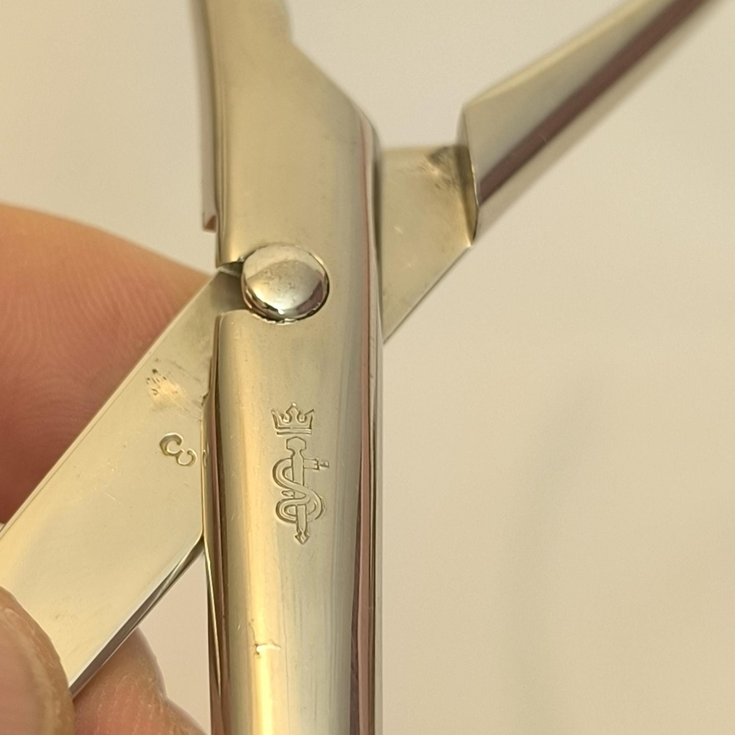 Antique Steel Medical Surgical Clamp No. 3 – Original Gynecological Tool 1960s