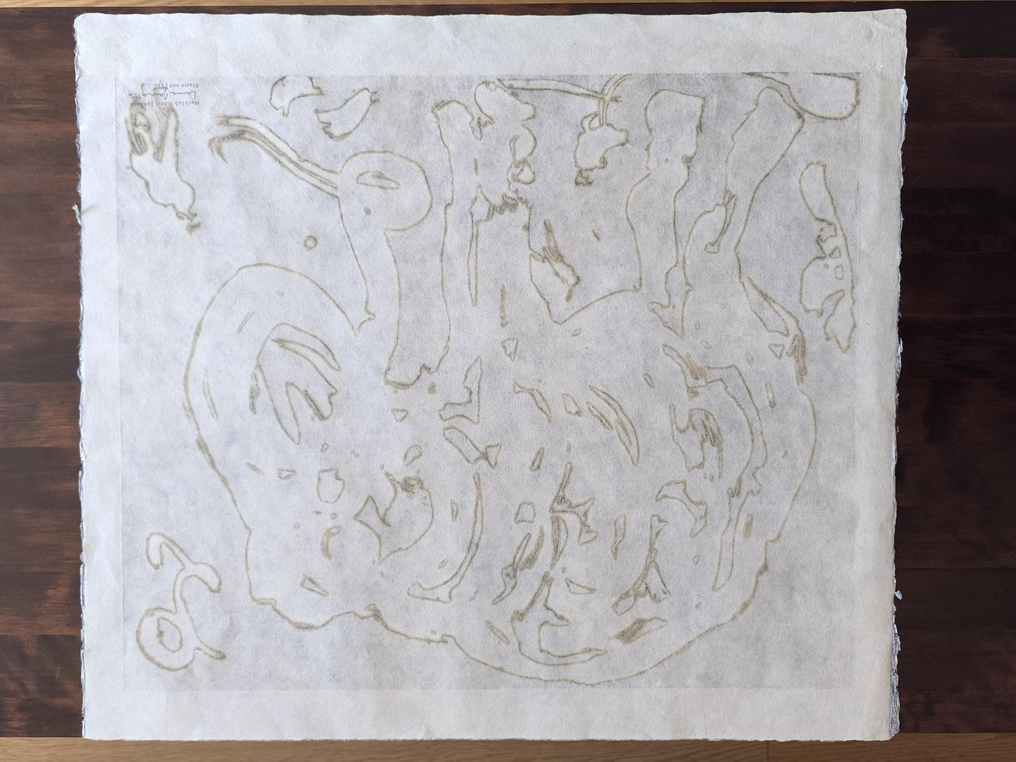 Horst Janssen Lithograph "Elephant", Colored Aquatint 1995, Signed by Heir