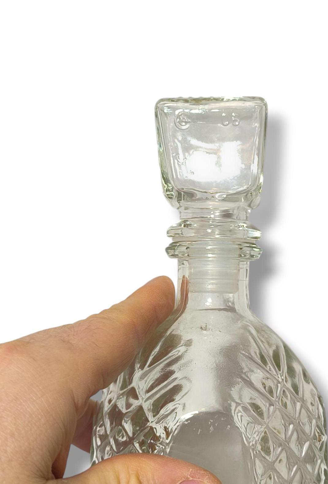 Original Clear Square Glass Retro Bottle, Empty 500 ml
