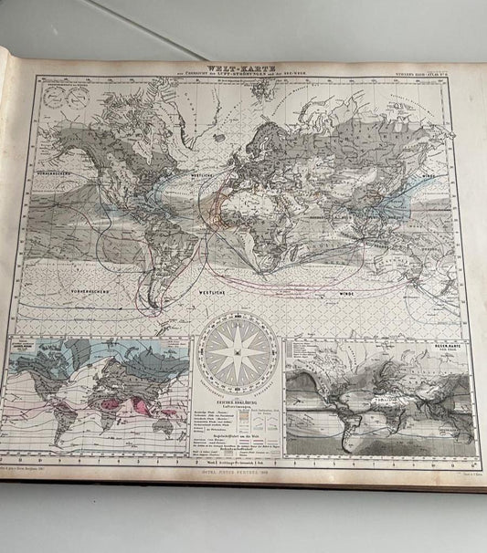 Stieler's Hand Atlas, 1868 Eighth Edition, Full, Copper Engraved Maps