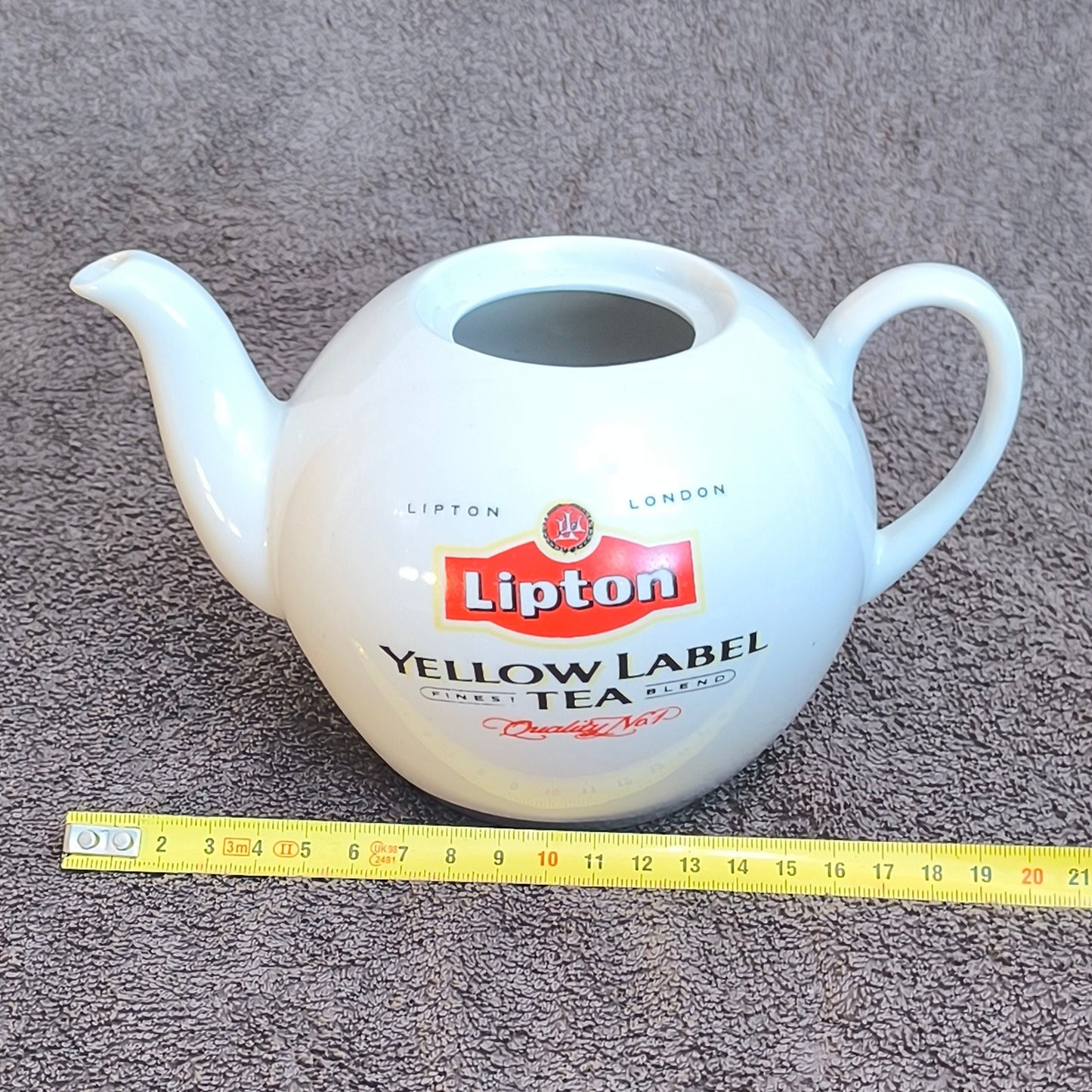 1990s Lipton Collectible Teapot, White Tea Pot, Vintage Ceramic