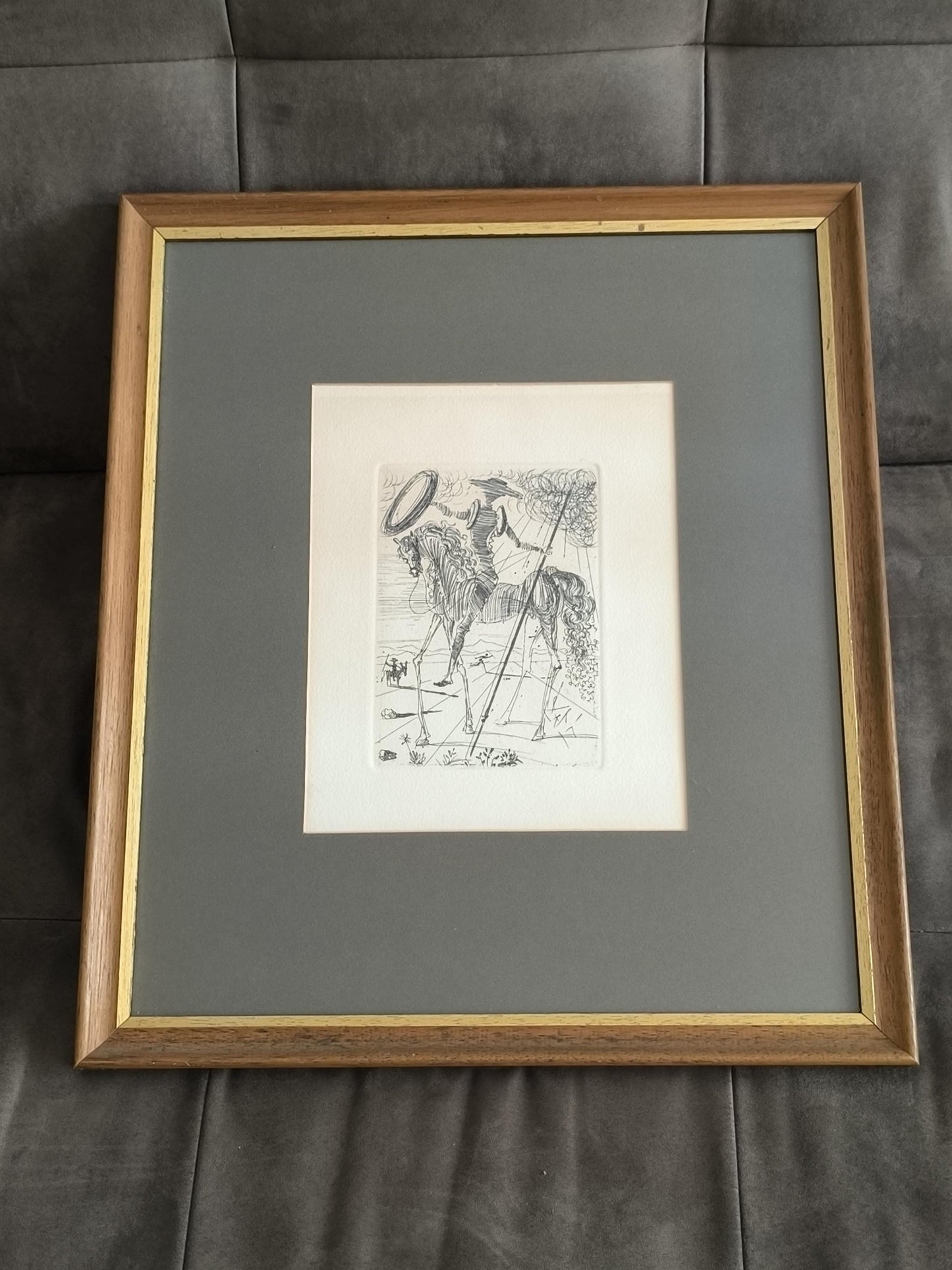 Salvador Dalí Signed Etching "Don Quixote" with Certificate, Templeton & Rawlings