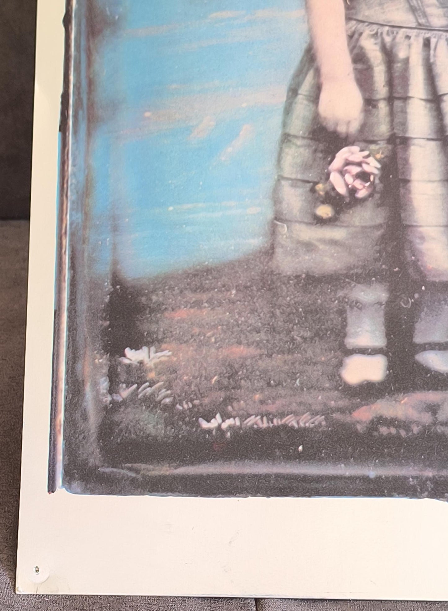 Silvered Daguerreotype of Young Lady Painting by Kilburn, 1980s Print