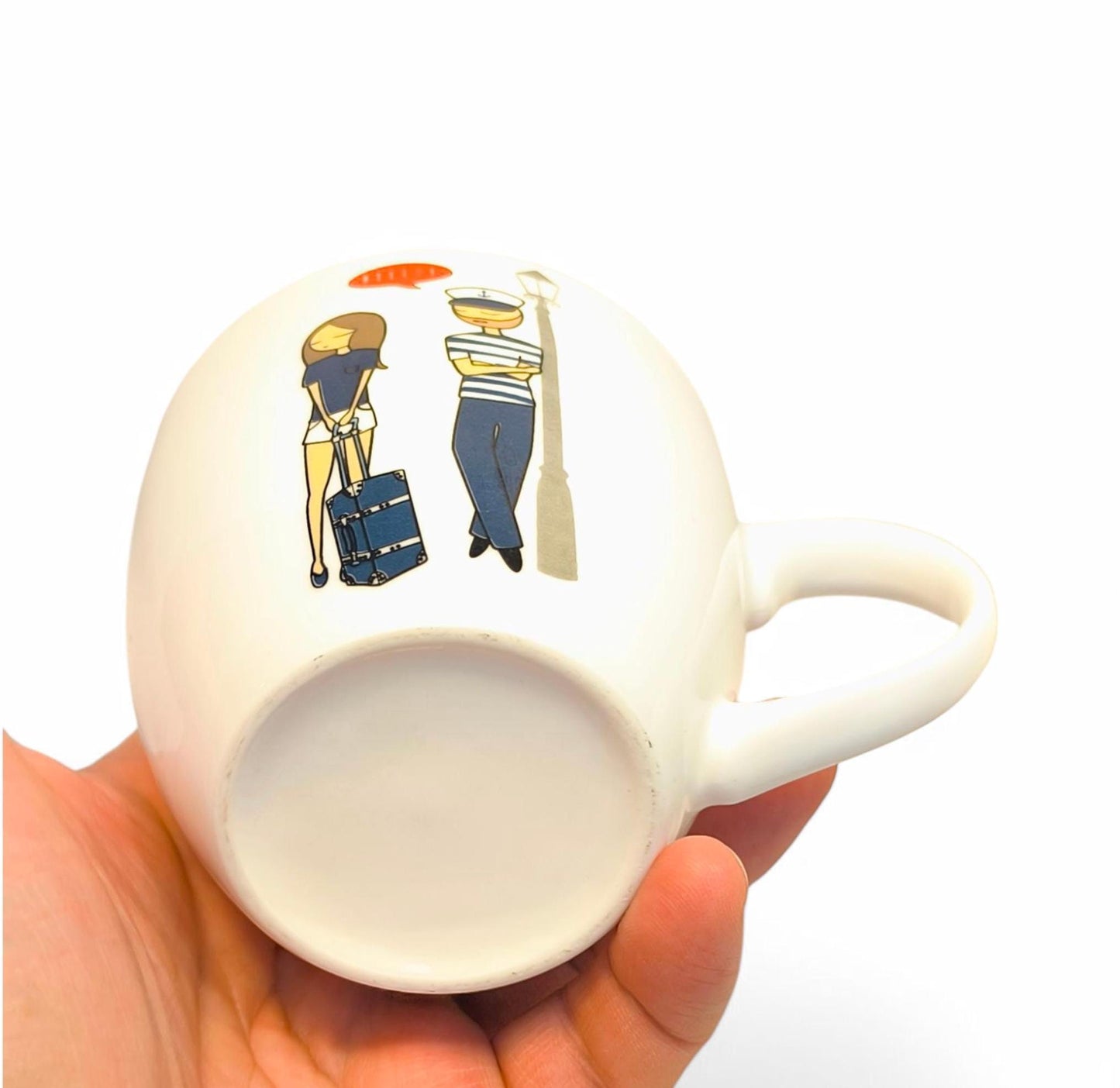 Set of Two Croatian Porcelain Cups with Captain’s Love Adventures, 2000s