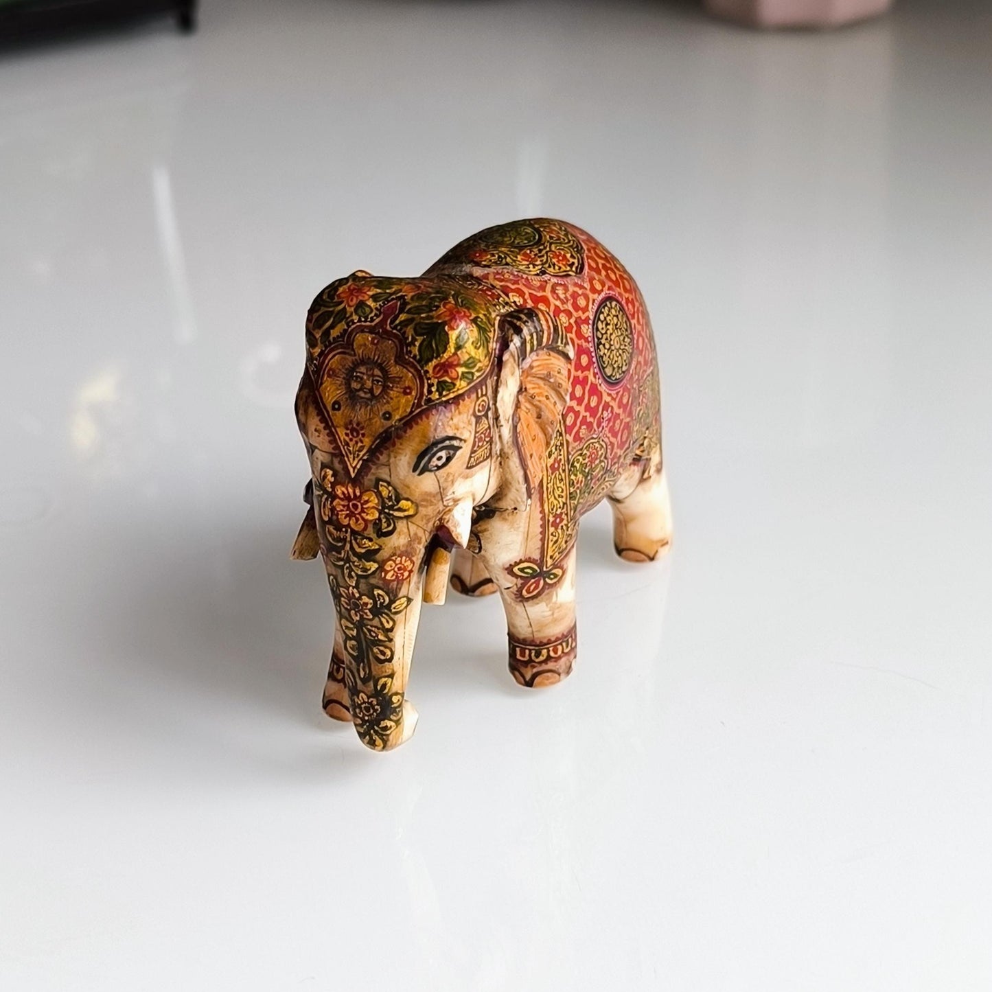 Elephant Statue, Traditional Asian Decorations, Gray Stone Pieces, 1960s