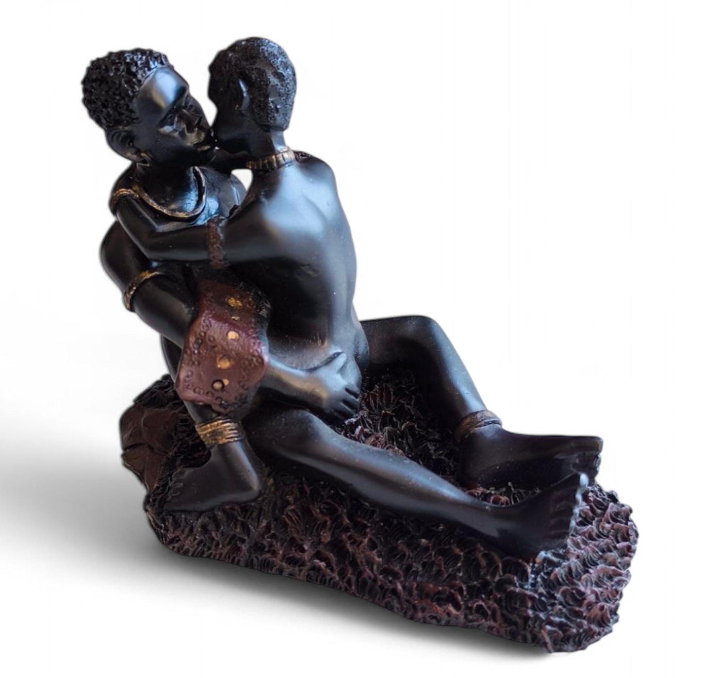 Collectible Erotic Sculpture, African Couple, 1980s Home Decor