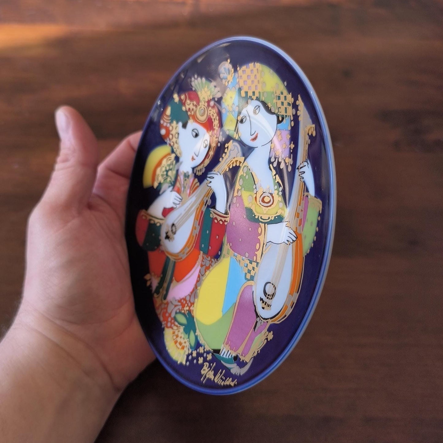 Oriental Night Music Plate, Mandolin Player Rosenthal 1976