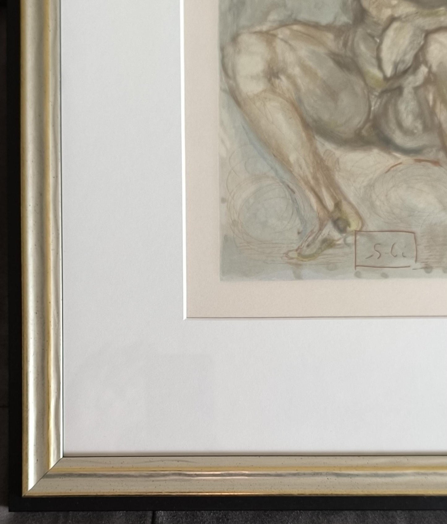 Salvador Dalí Woodcut "Envy" Divine Comedy, Framed, 1960–63, Certified