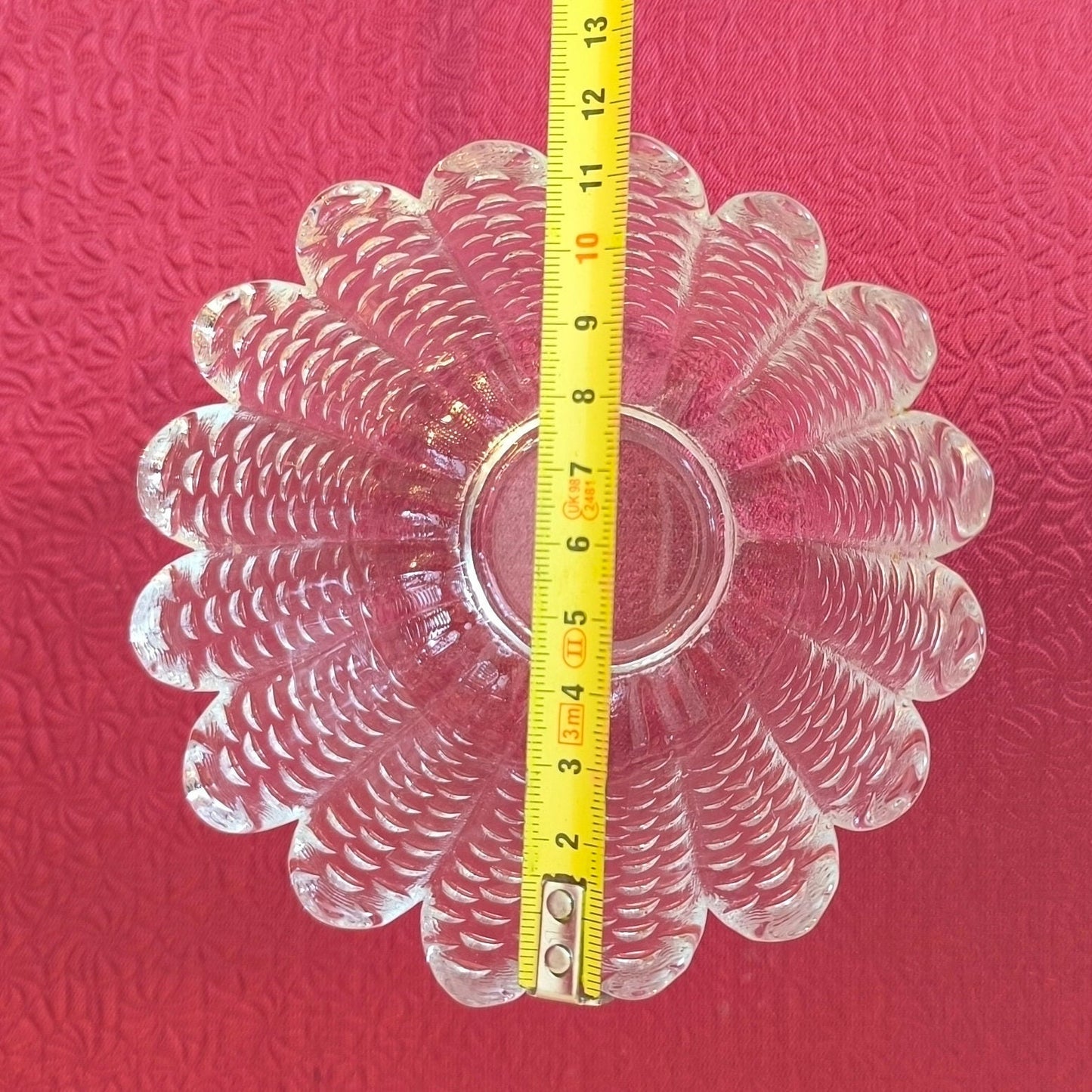 Crystal Dessert Bowls Set: Scandinavian Pressed Glass, 1970s