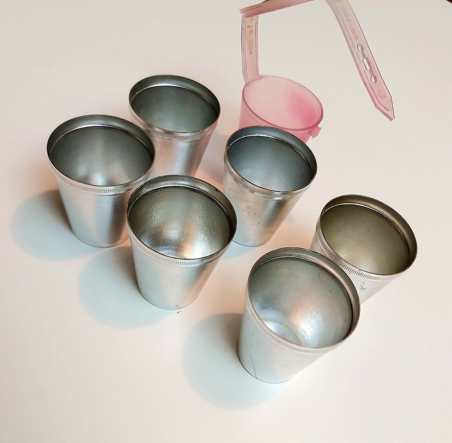 Six Travel Drinking Glasses Set: Best Gifts for Him, Home Gift, Gift for Her - Aluminum Cups. Minimalist Design.