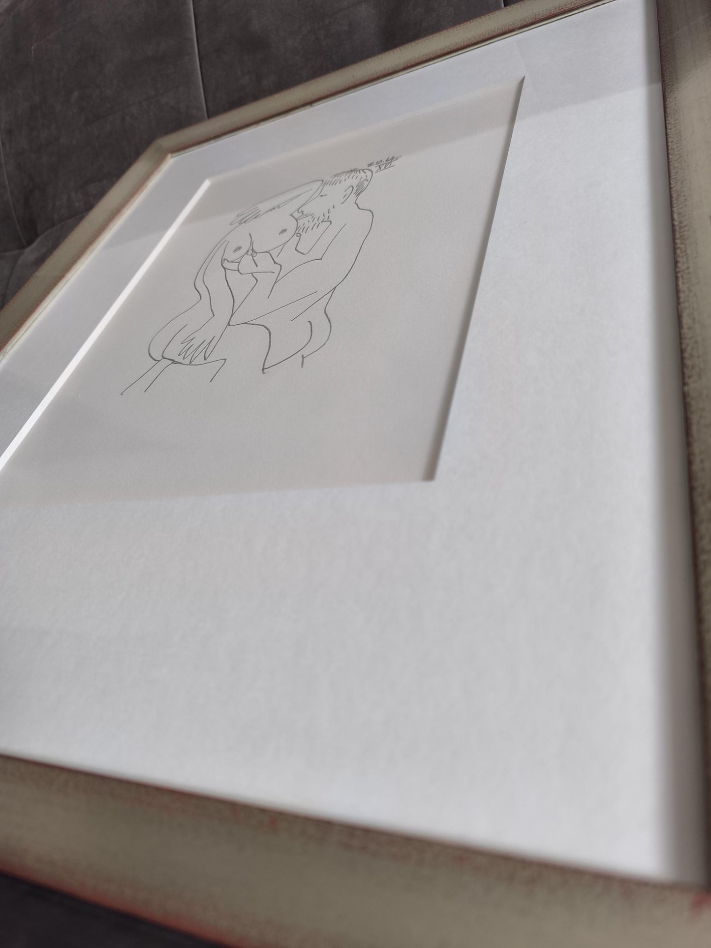 Pablo Picasso Lithograph 2 No.198/666, "Le Gout du Bonheur", Arches Paper 1964, Framed