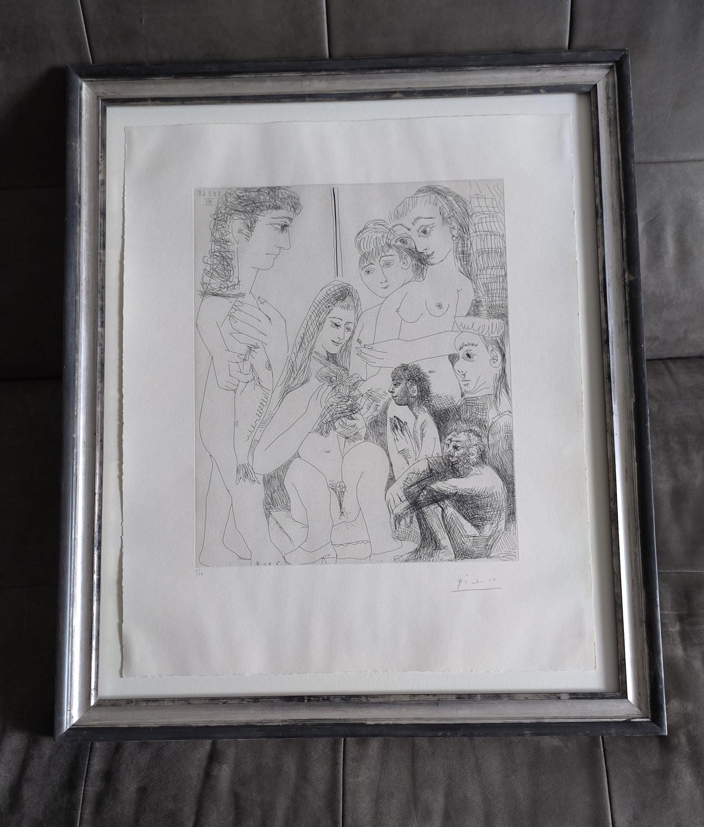 Signed Picasso Lithograph: Vieil Homme, 1 of 50, Series 347, Limited Edition
