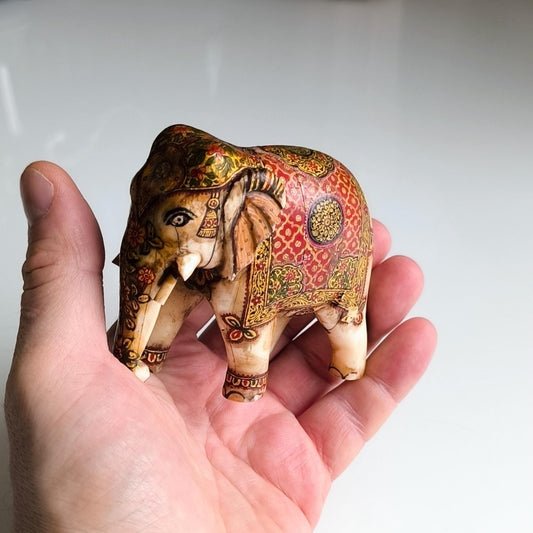 Elephant Statue, Traditional Asian Decorations, Gray Stone Pieces, 1960s