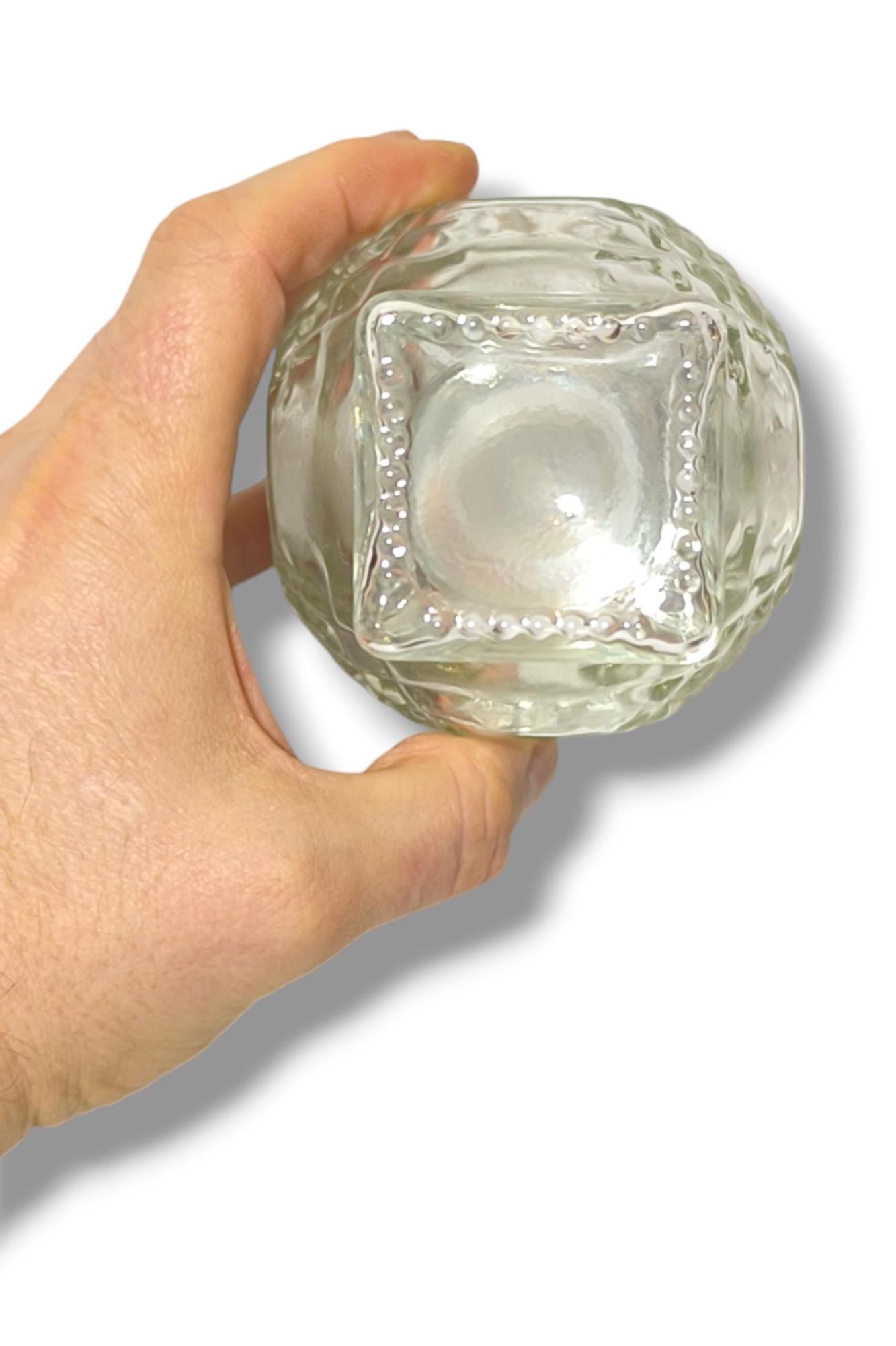 Original Clear Square Glass Retro Bottle, Empty 500 ml