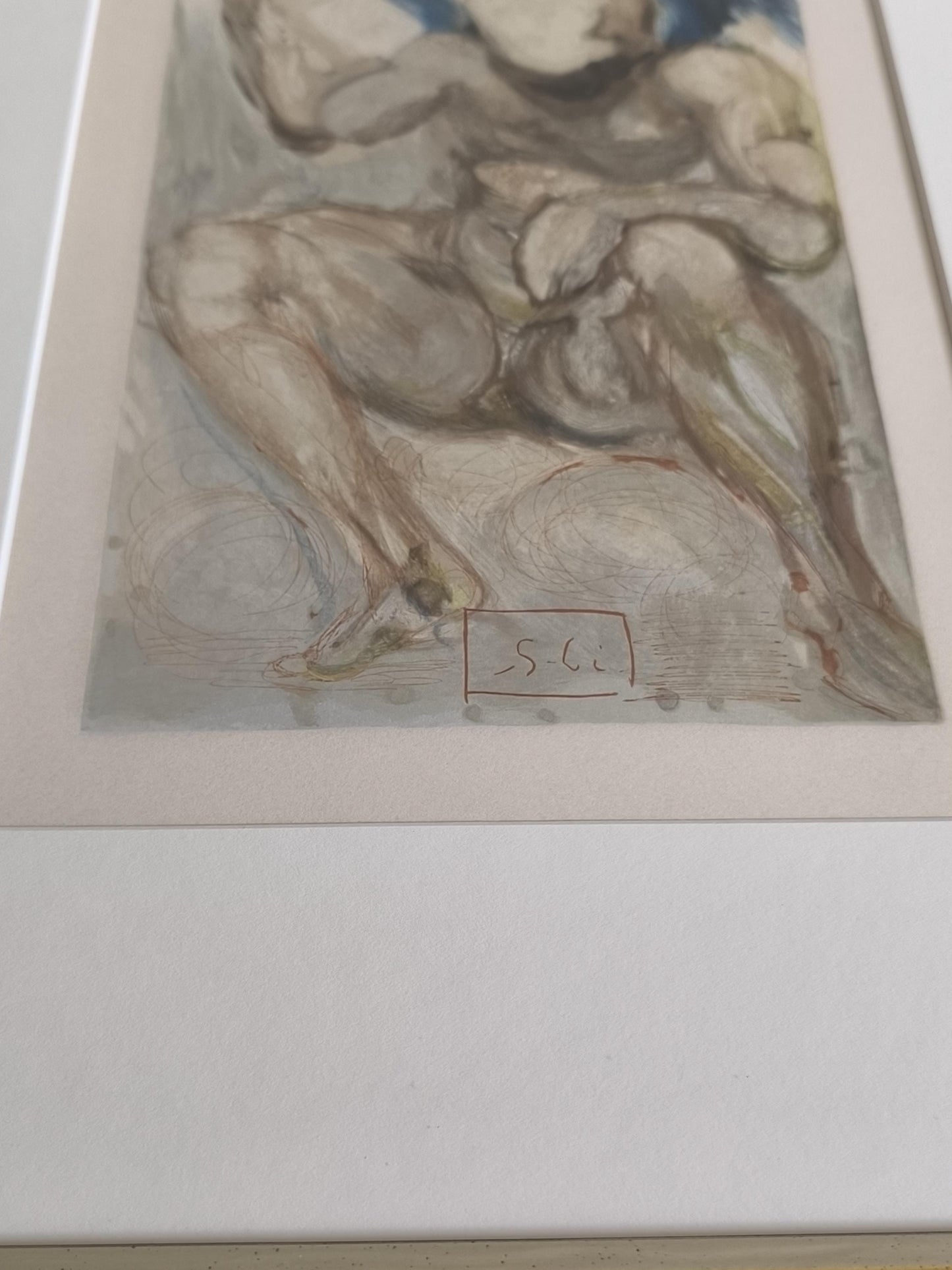 Salvador Dalí Woodcut "Envy" Divine Comedy, Framed, 1960–63, Certified