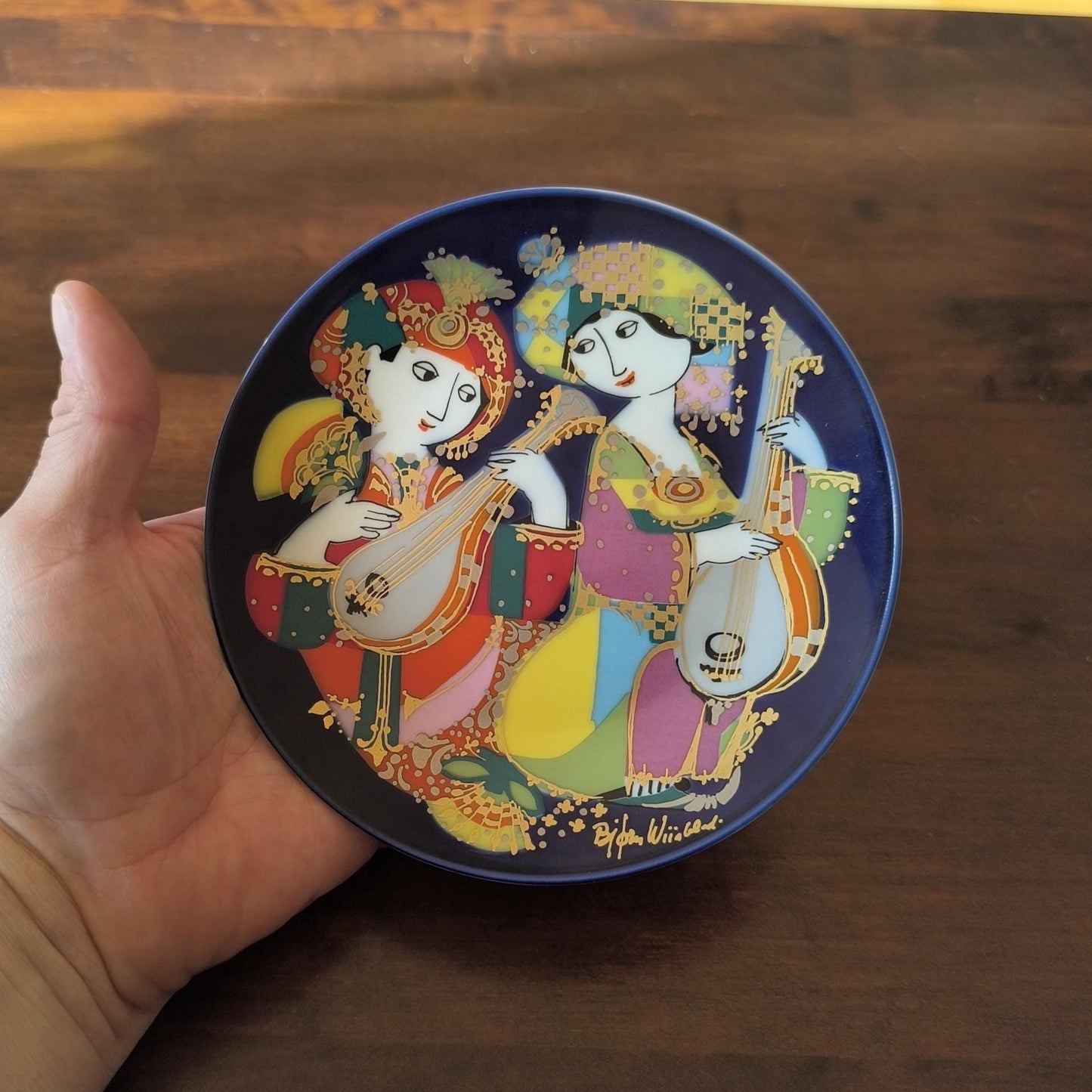 Oriental Night Music Plate, Mandolin Player Rosenthal 1976