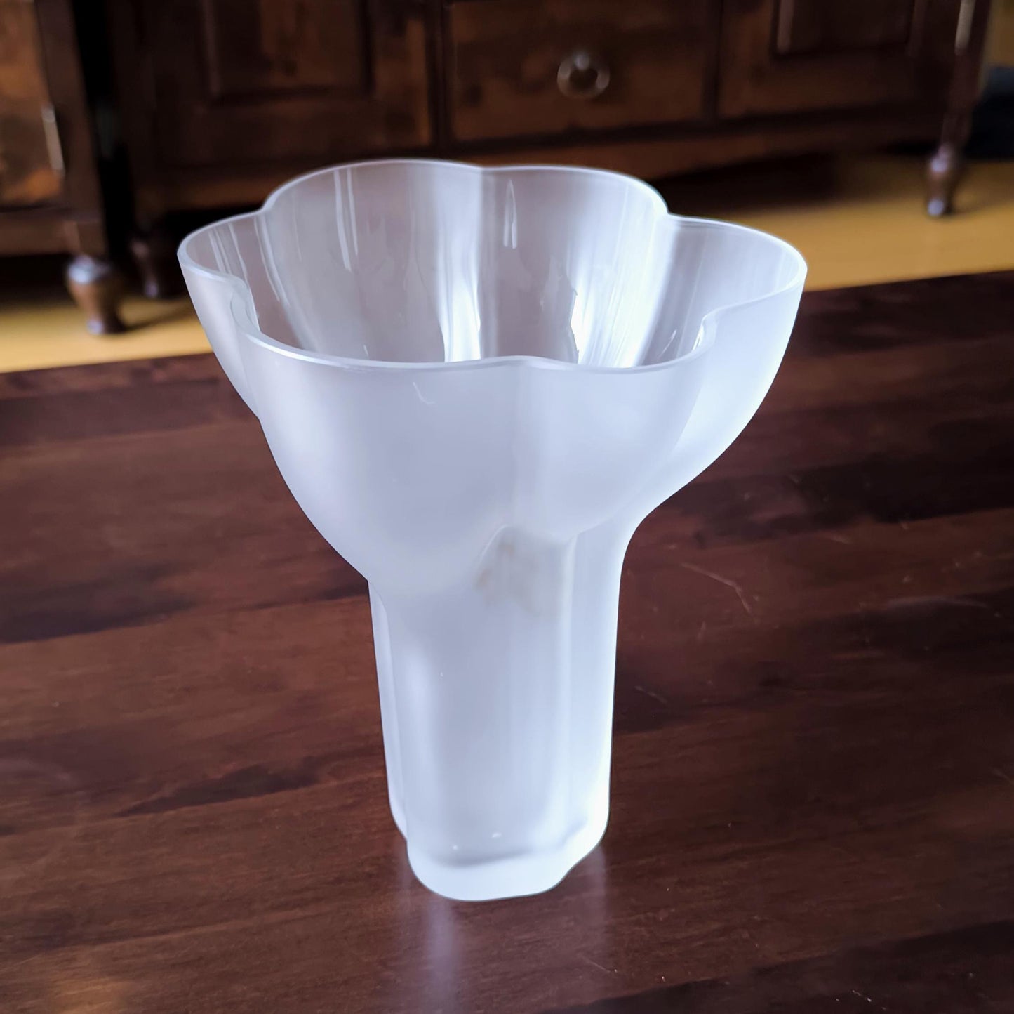 Satin Glass Vase Tulip Rosenthal, Tapio Wirkkala, 1980s