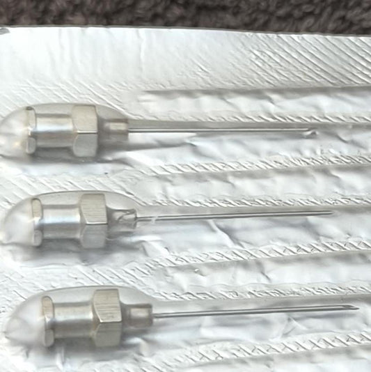 USSR Medical Steel Hypodermic Needles: Medical Memorabilia, Set of 10, 1980s