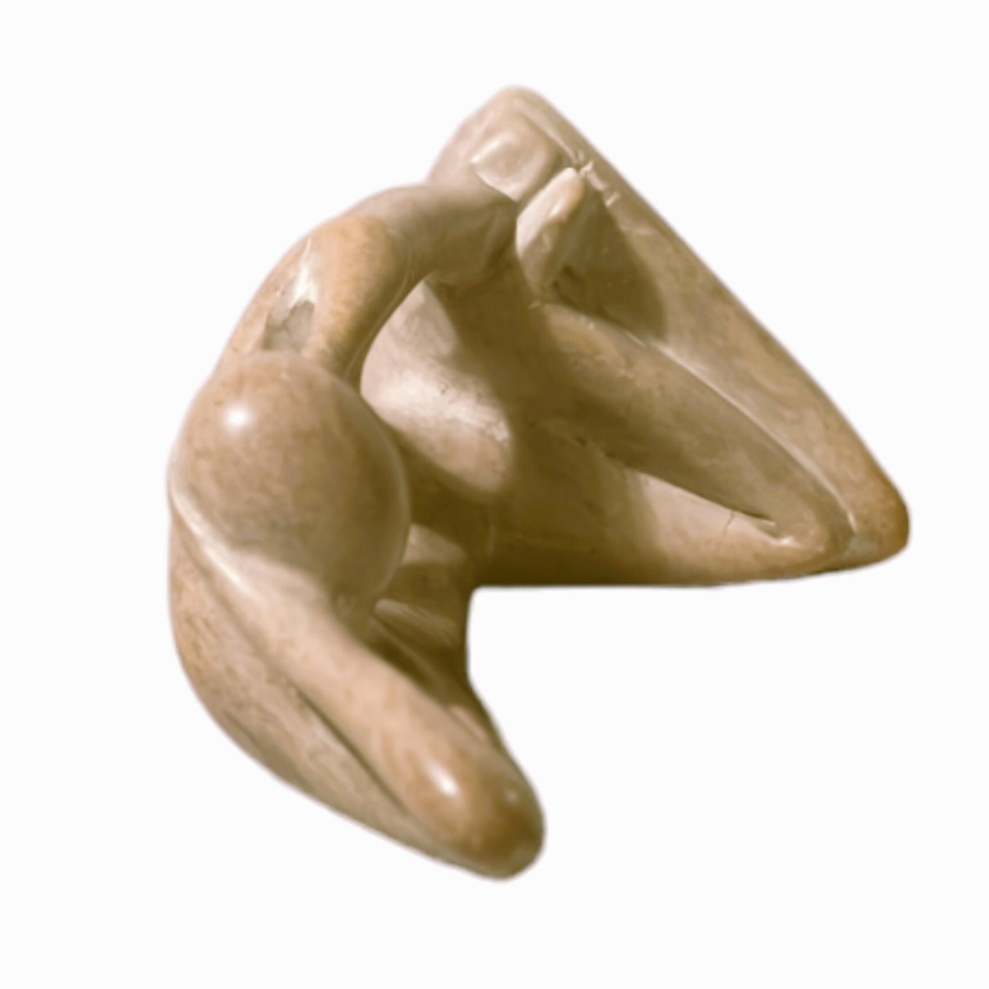 Handmade Soapstone Sculpture: Abstract Man Figurine, Minimalist Art