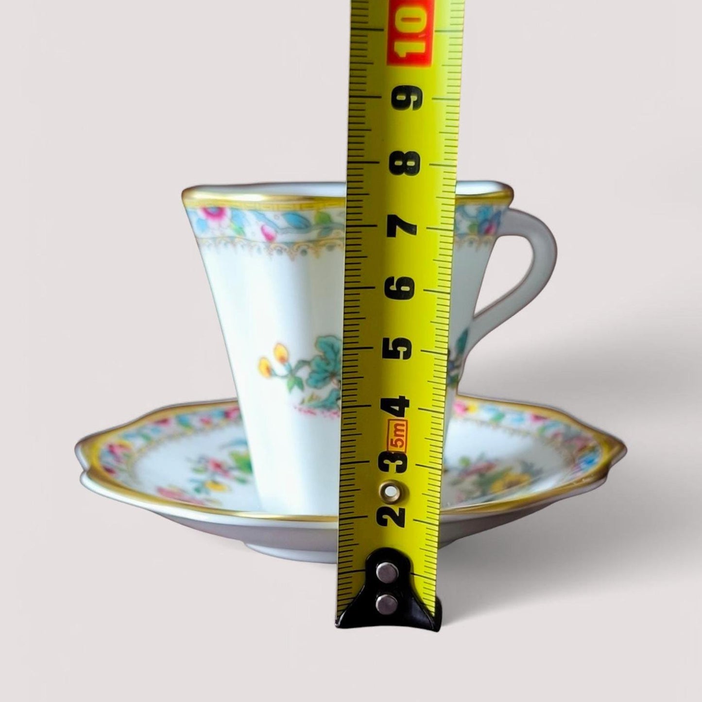 Vintage Coalport Bone Tea Cup & Saucer, Ming Rose Floral, England 1960s