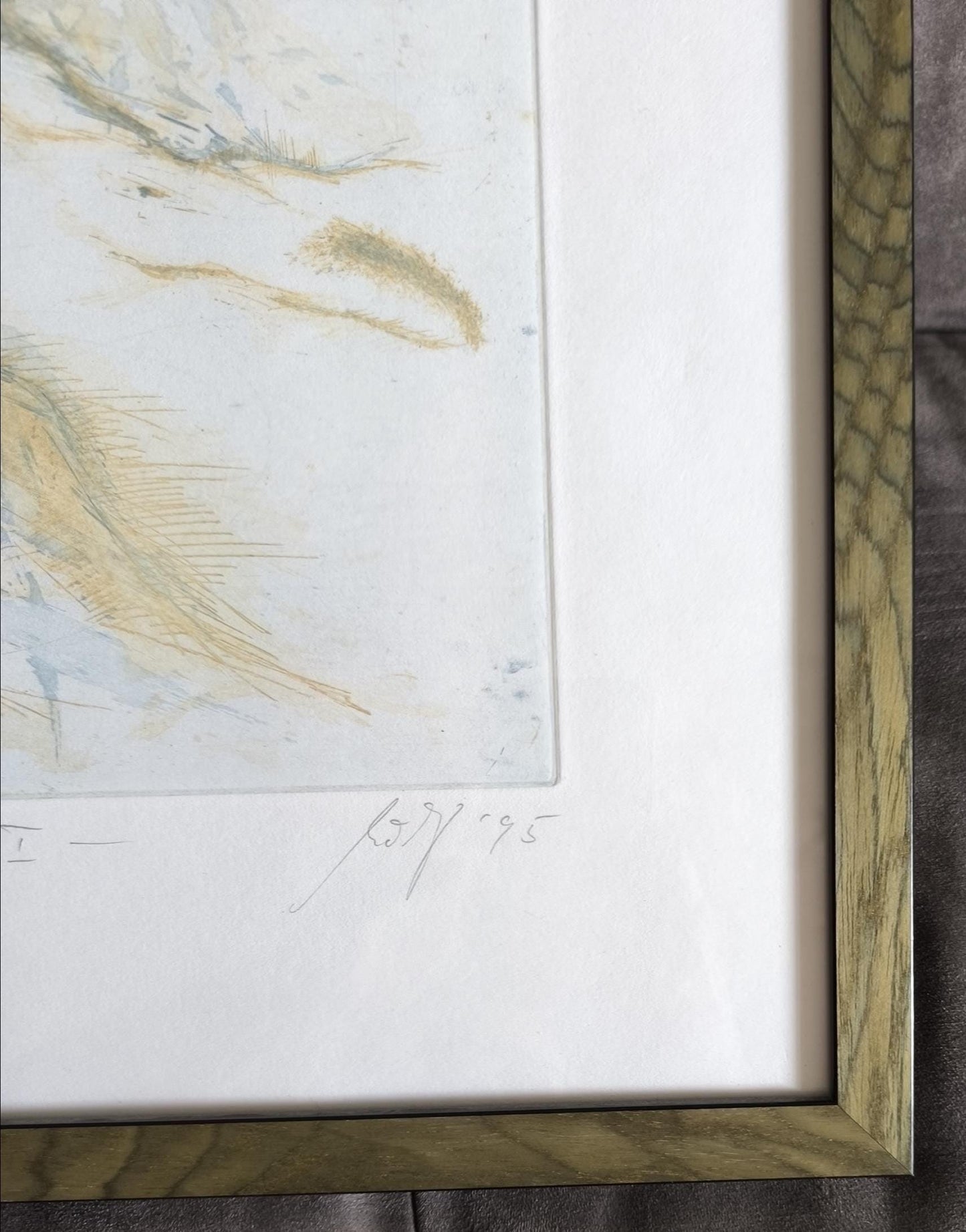 Hannes Möller Signed Nude Lithograph 24/99, Framed 1995