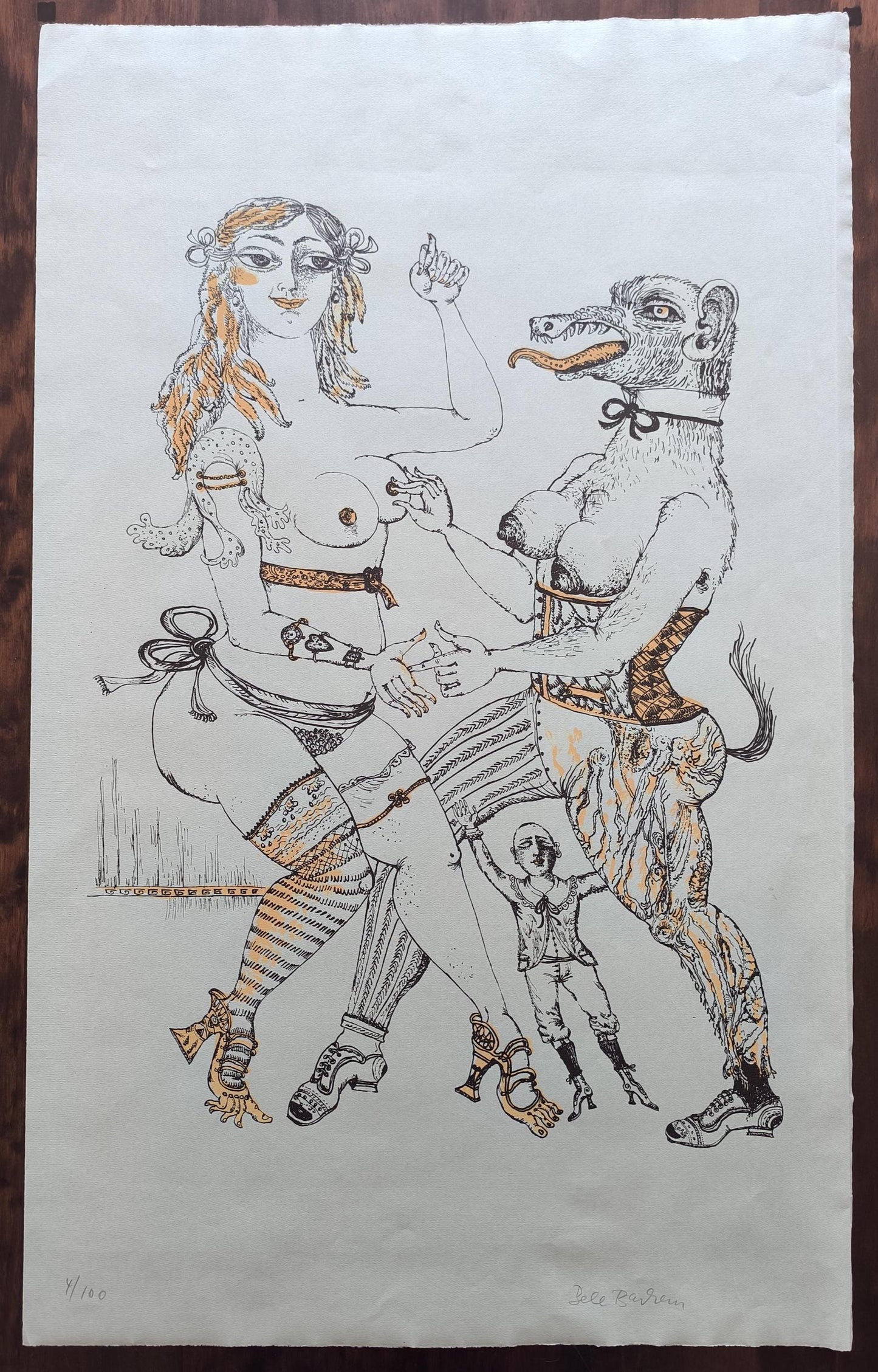 Bele Bachem Lithograph 4/100, Signed, Eine Bürgermeisterin, 1982