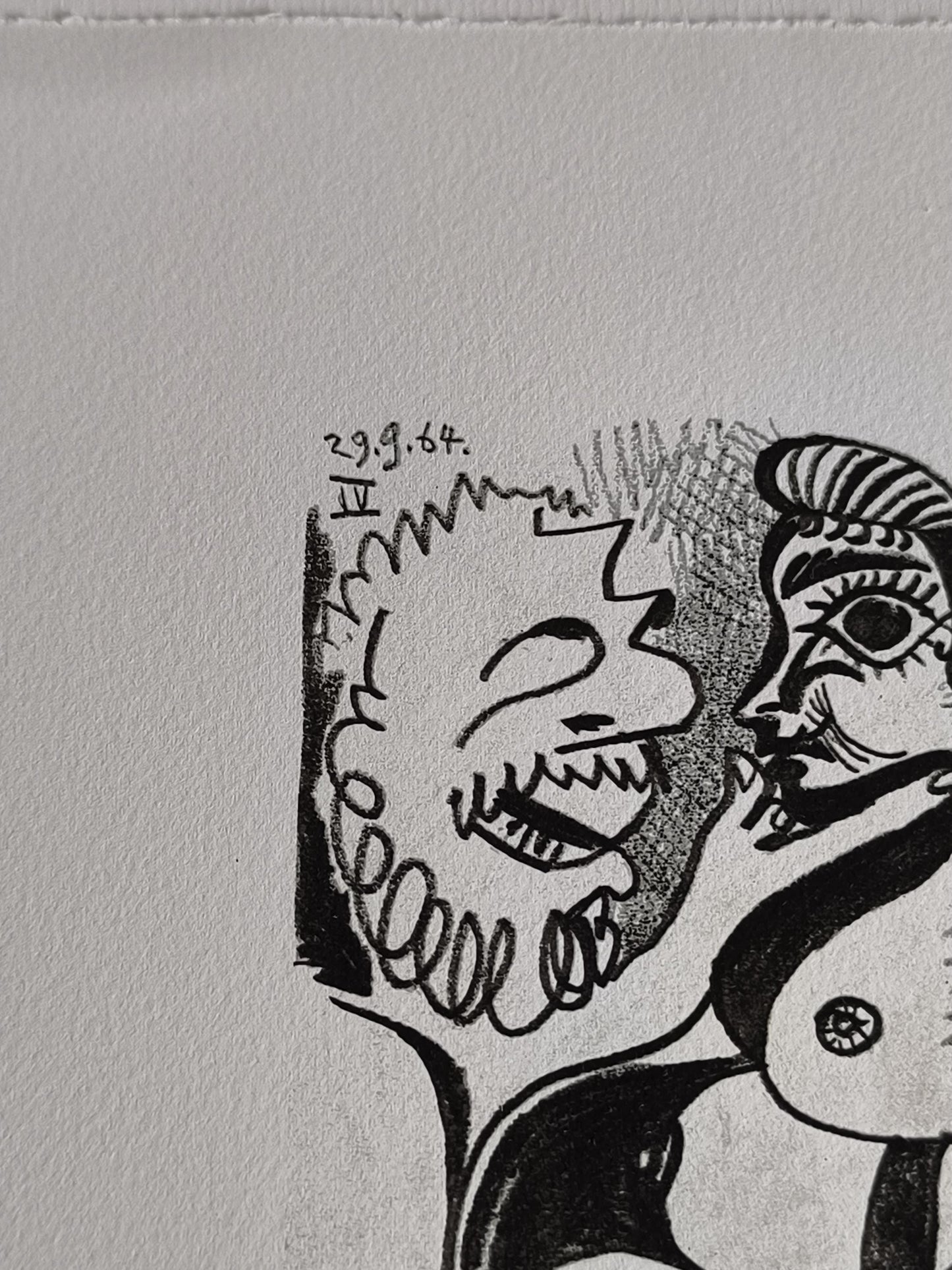 Pablo Picasso Lithograph 3 No.198/666, "Le Gout du Bonheur", Arches Paper 1964, Unframed