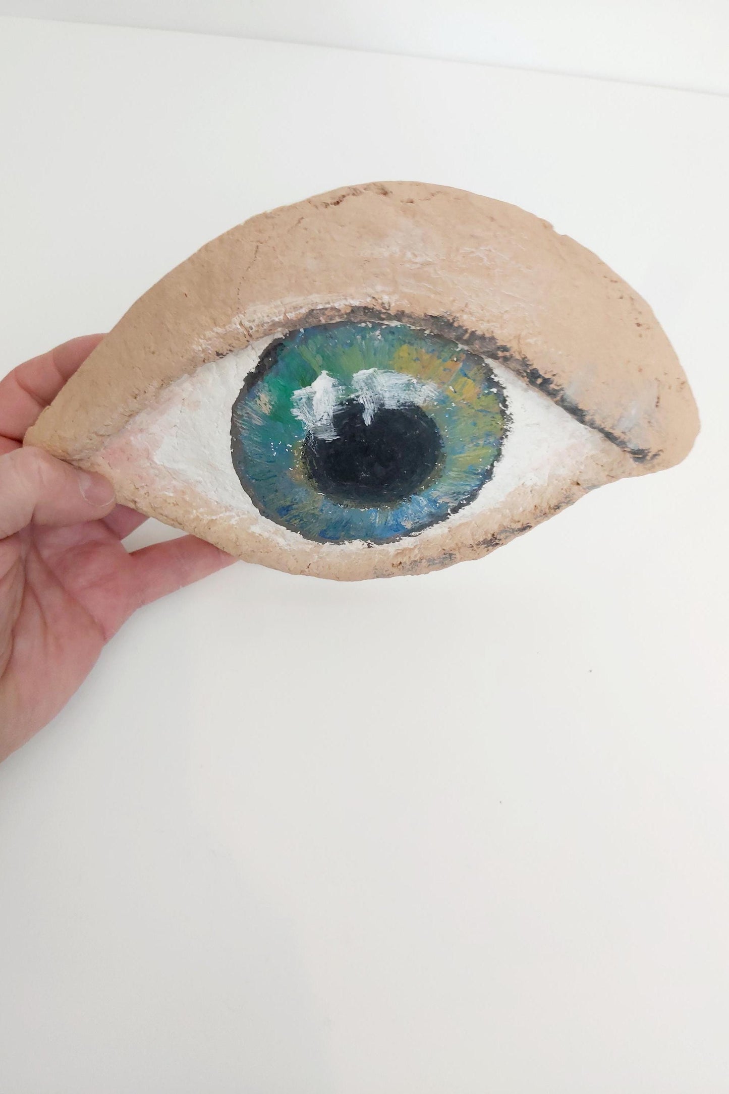 Handmade Human Eye Sculpture Art, Medicine-Inspired Gift for Home Decor