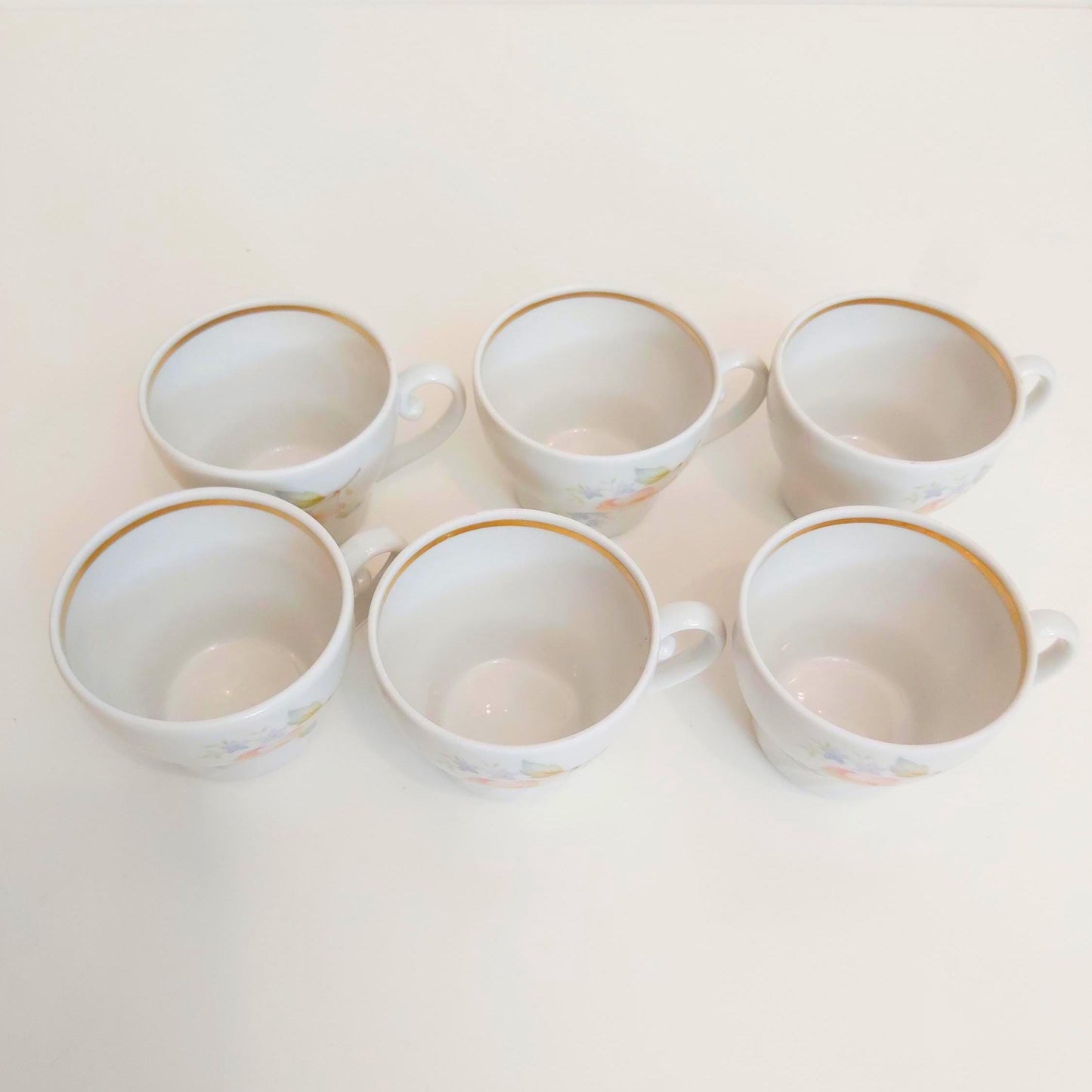 Set of 6 Small Vintage Flower Coffee Espresso Cups, Made in Belarus