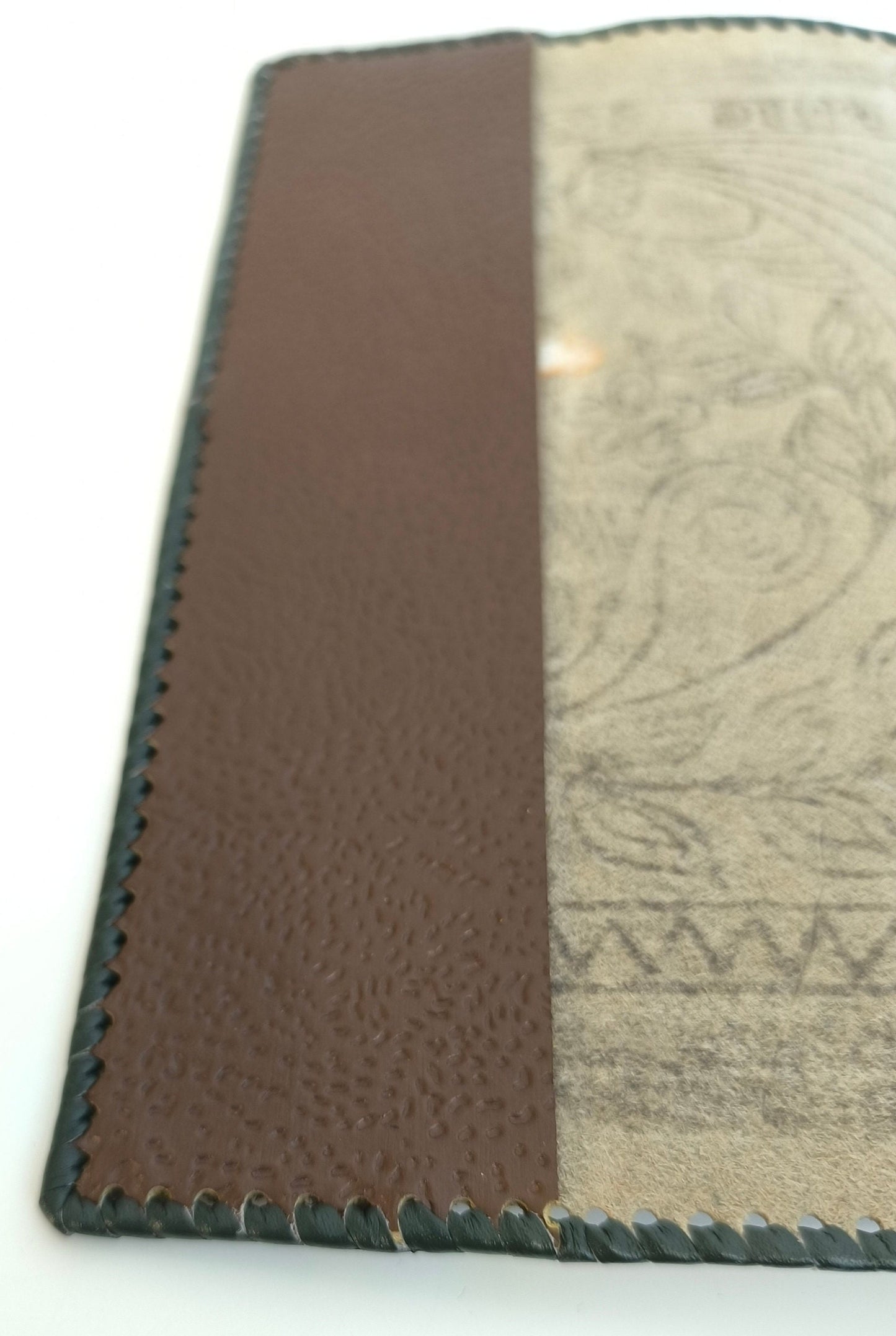 Embossed Leather Notebook Cover: Lithuanian Baltic Craft