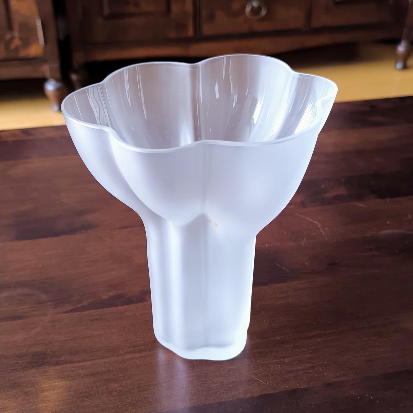 Satin Glass Vase Tulip Rosenthal, Tapio Wirkkala, 1980s