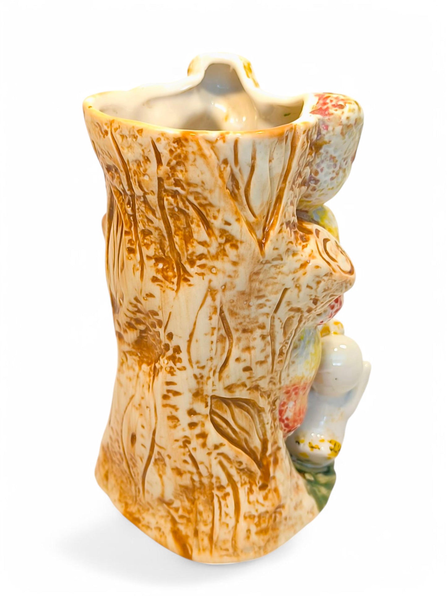 Vintage Handmade Vase with Two Ducklings, USSR 1970s