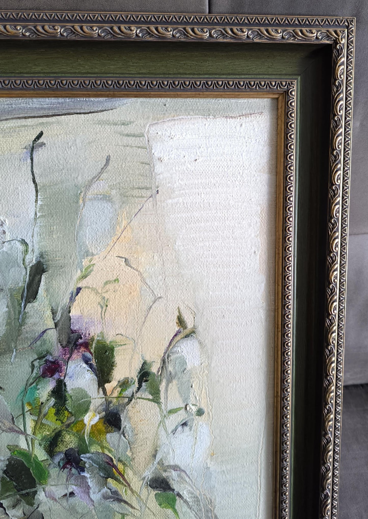 Large Still Life by Lione Grigaliunaite, Oil on Canvas, Signed, 1991