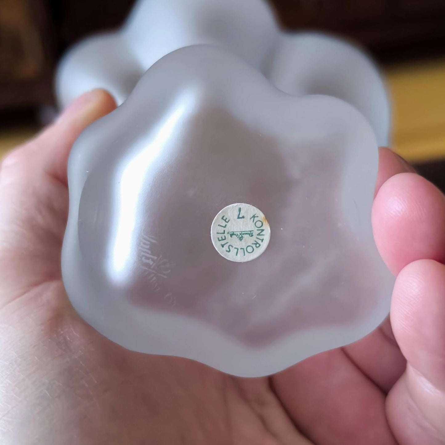 Satin Glass Vase Tulip Rosenthal, Tapio Wirkkala, 1980s