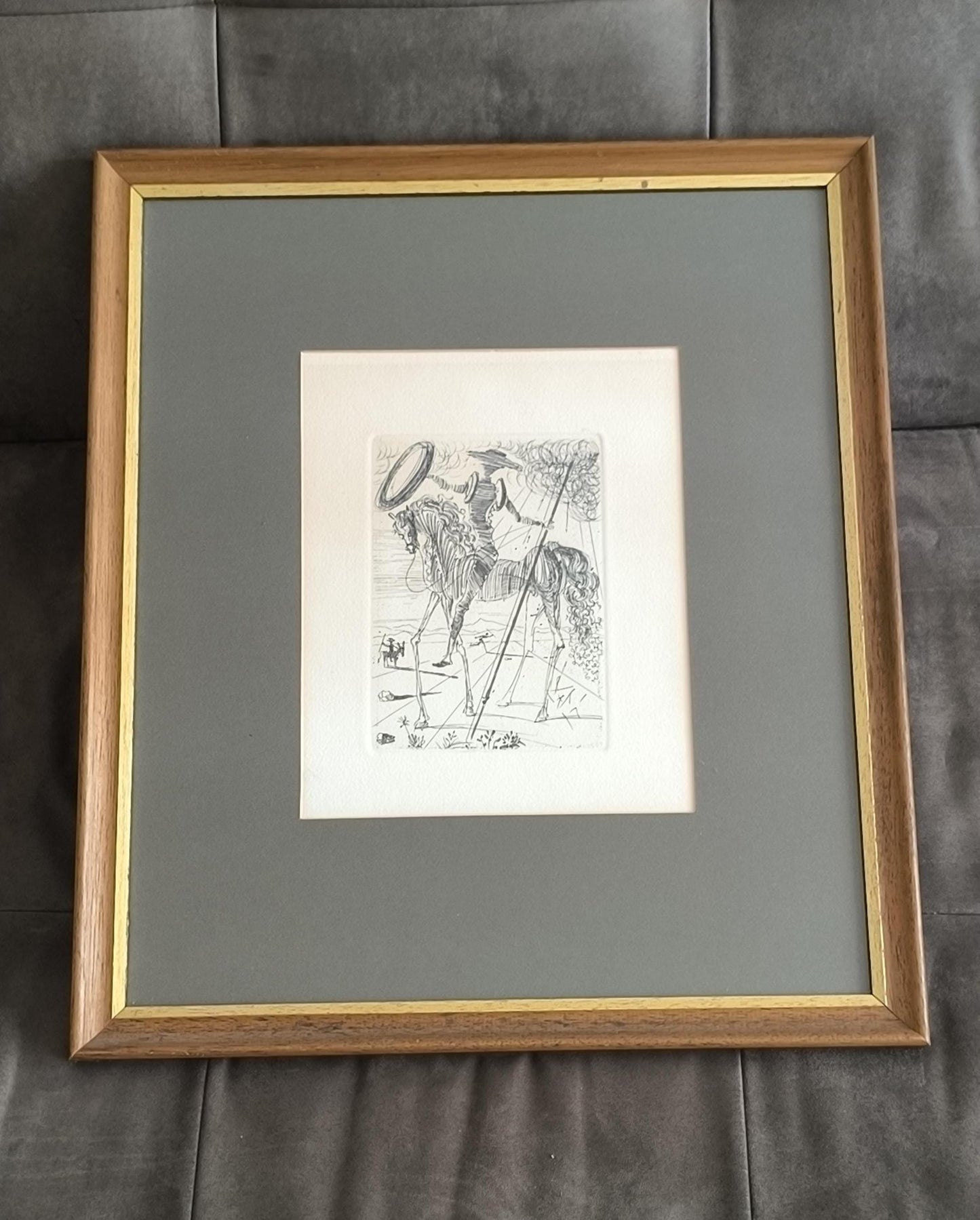 Salvador Dalí Signed Etching "Don Quixote" with Certificate, Templeton & Rawlings