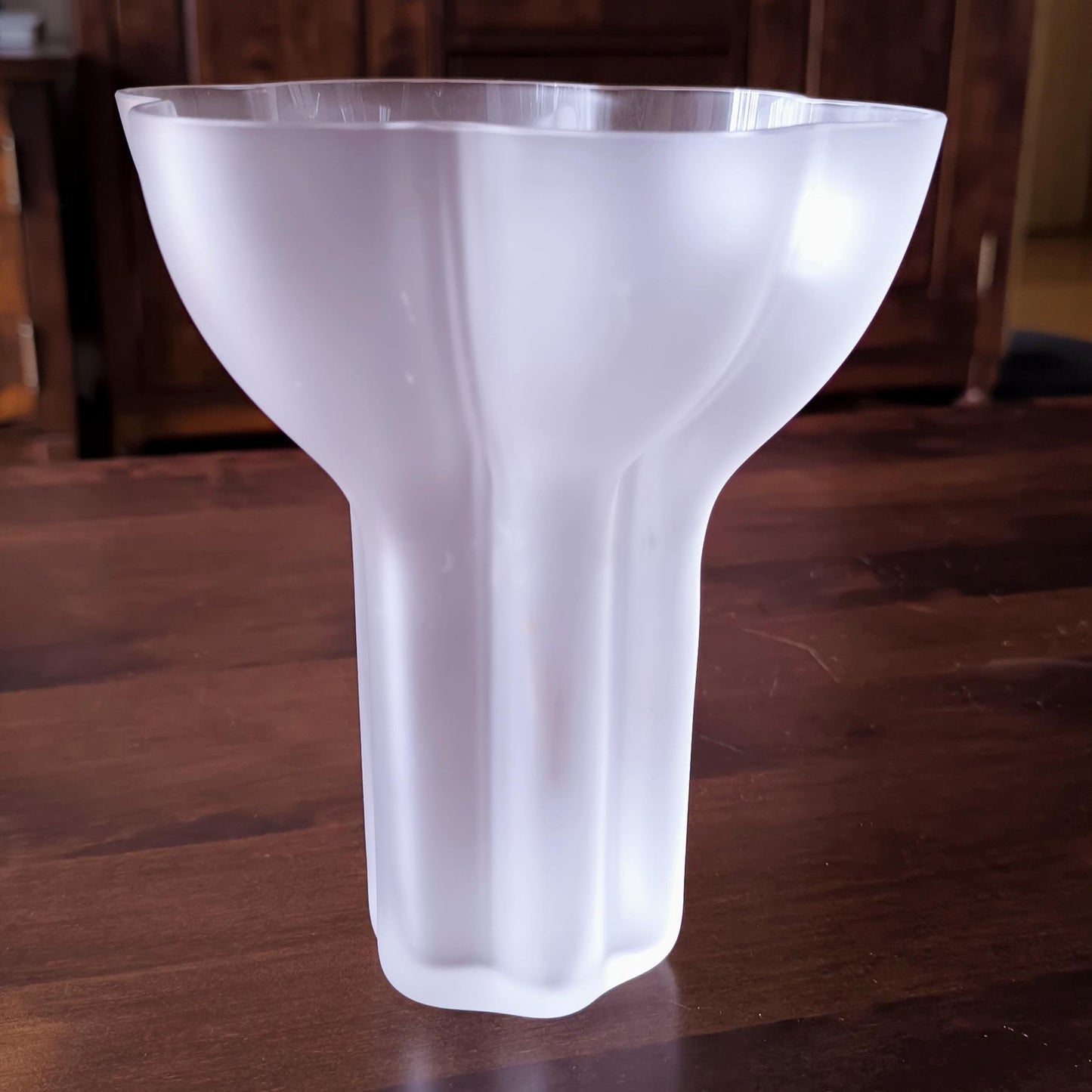Satin Glass Vase Tulip Rosenthal, Tapio Wirkkala, 1980s